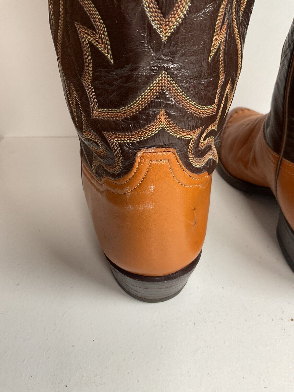 Vintage Tony Lama Lizard Wingtip Cowboy Boots 10.5 EEE