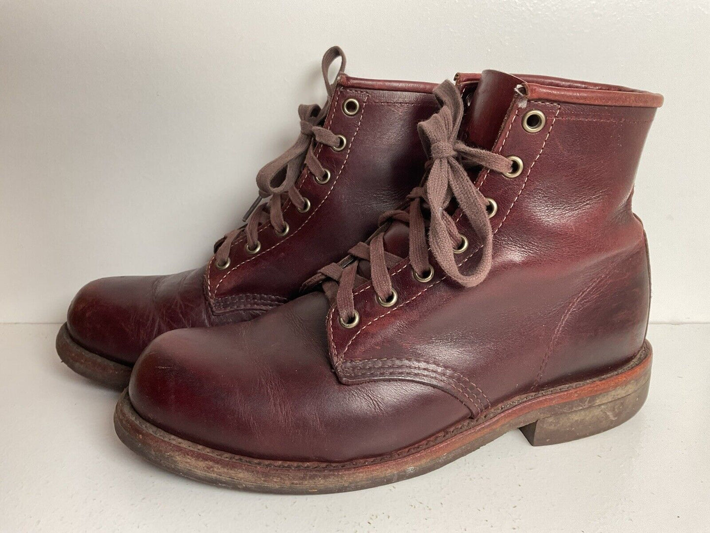 Vintage LL Bean Service Boot 7.5 EE USA Made Oxblood