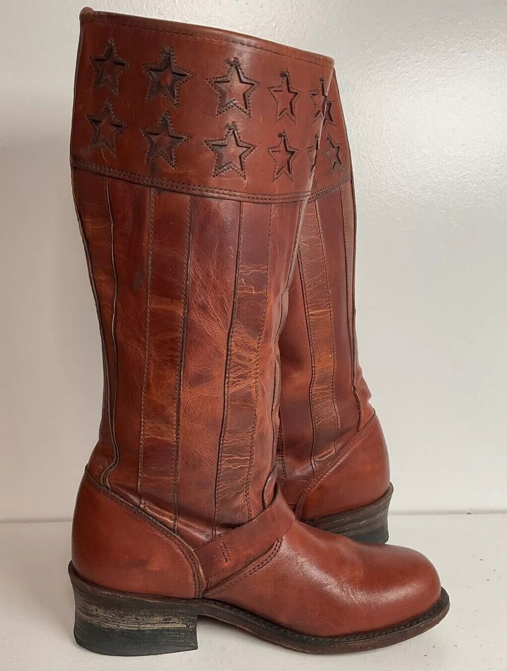 Frye Women’s Engineer Harness Boots 7.5 M 150th Anniversary Stars & Stripes