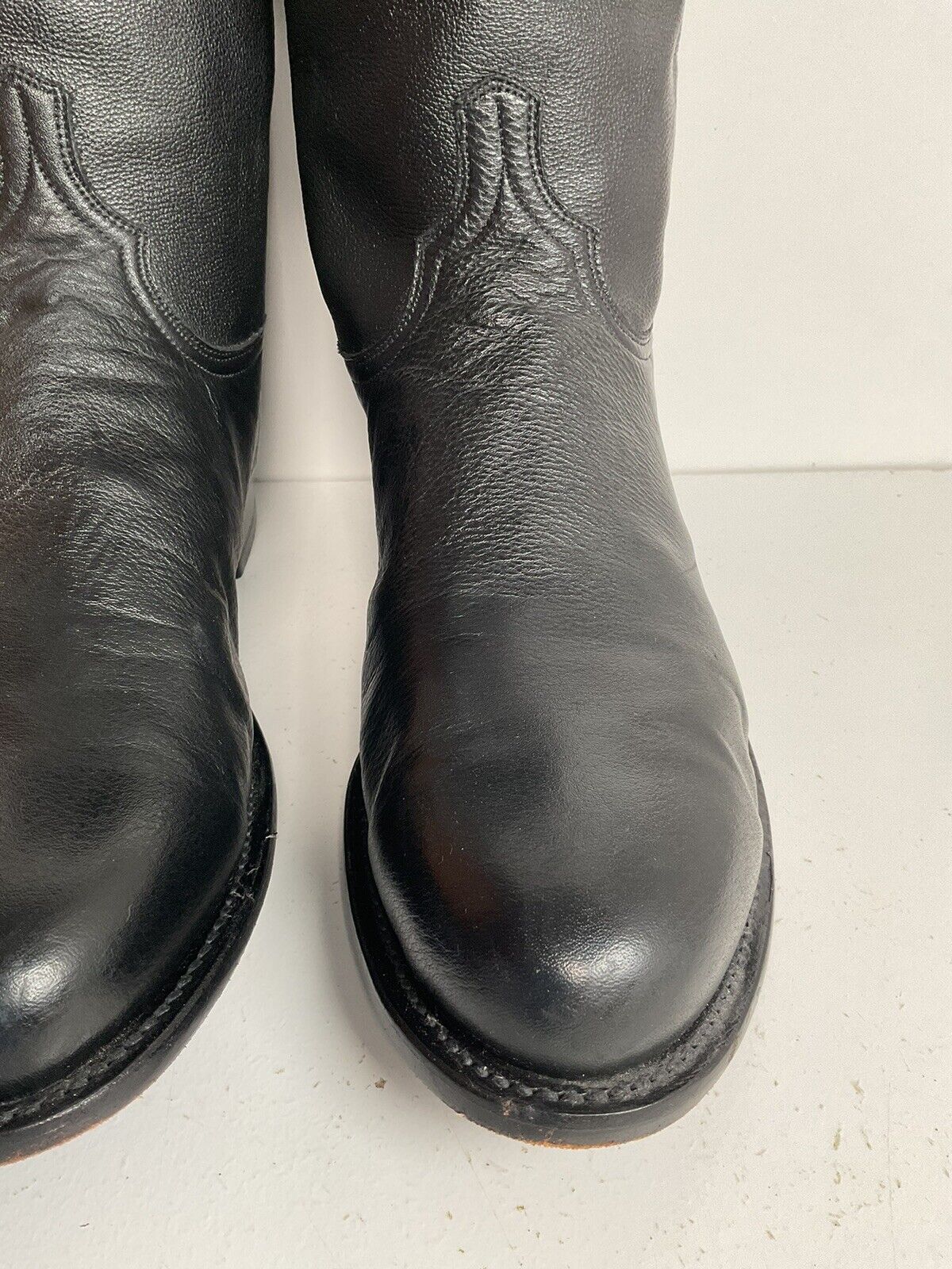 Lucchese 1883 Classic Black Roper Boots 14 EE