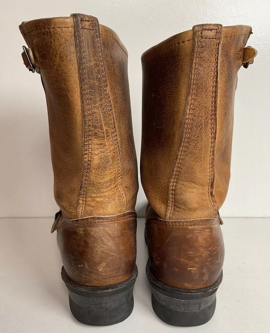 Frye Women’s 12 R Engineer Harness Boots 9 M Golden Brown 77400