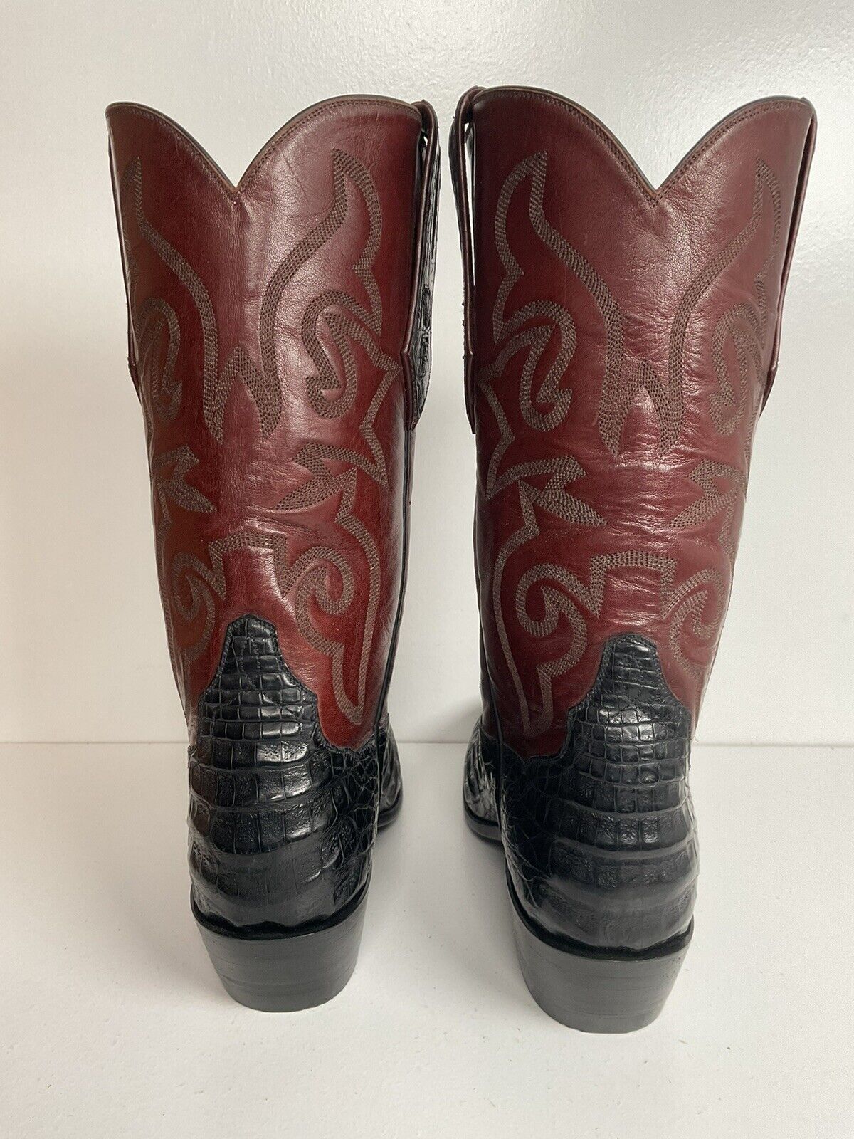 J B Hill Women’s Exotic Caiman Cowgirl Boots 7.5 B Belly Cut Custom