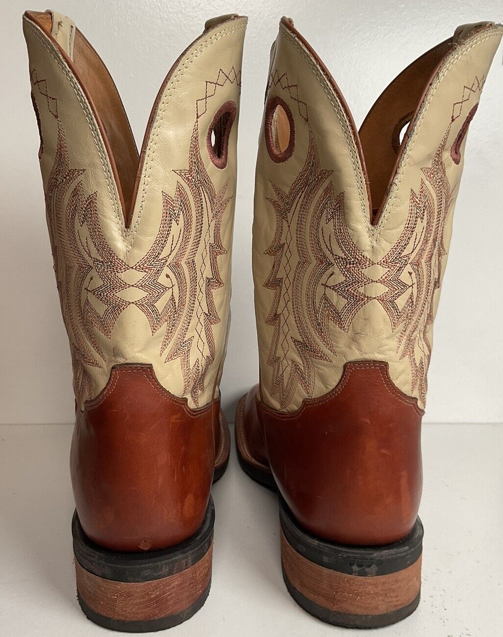 Tony Lama Shorty Buckaroo Cowboy Boots 14 D Punchy Crepe