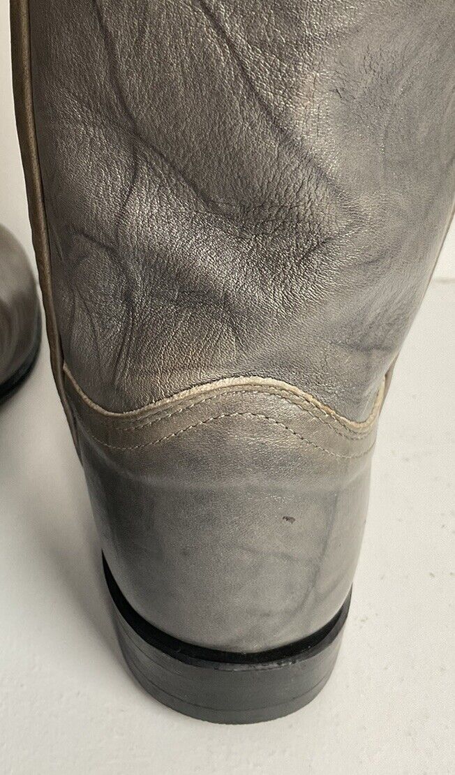 Vintage Justin Grey Marbled Campus Riding Boots 7 B USA Made