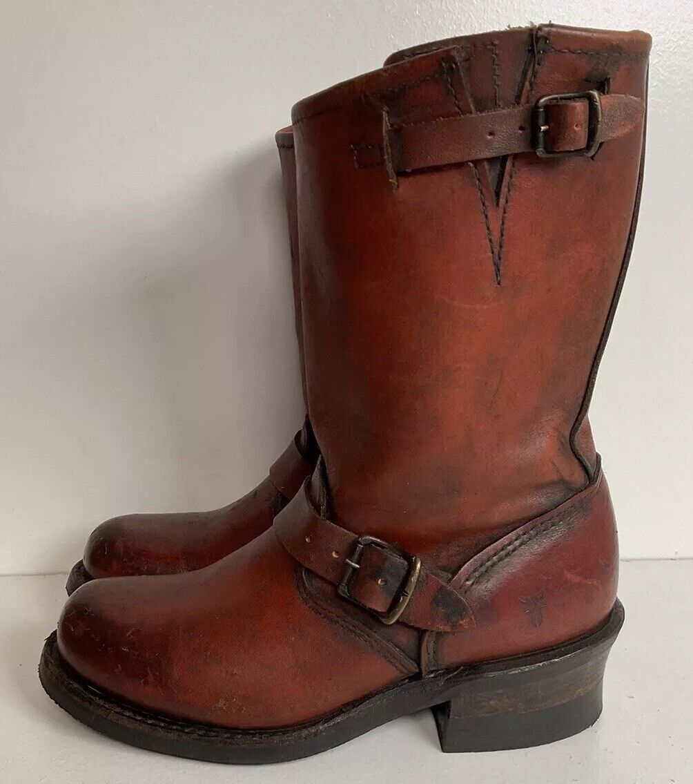 Frye Women’s Engineer Harness Boots 6 M 150th Anniversary Distressed Style