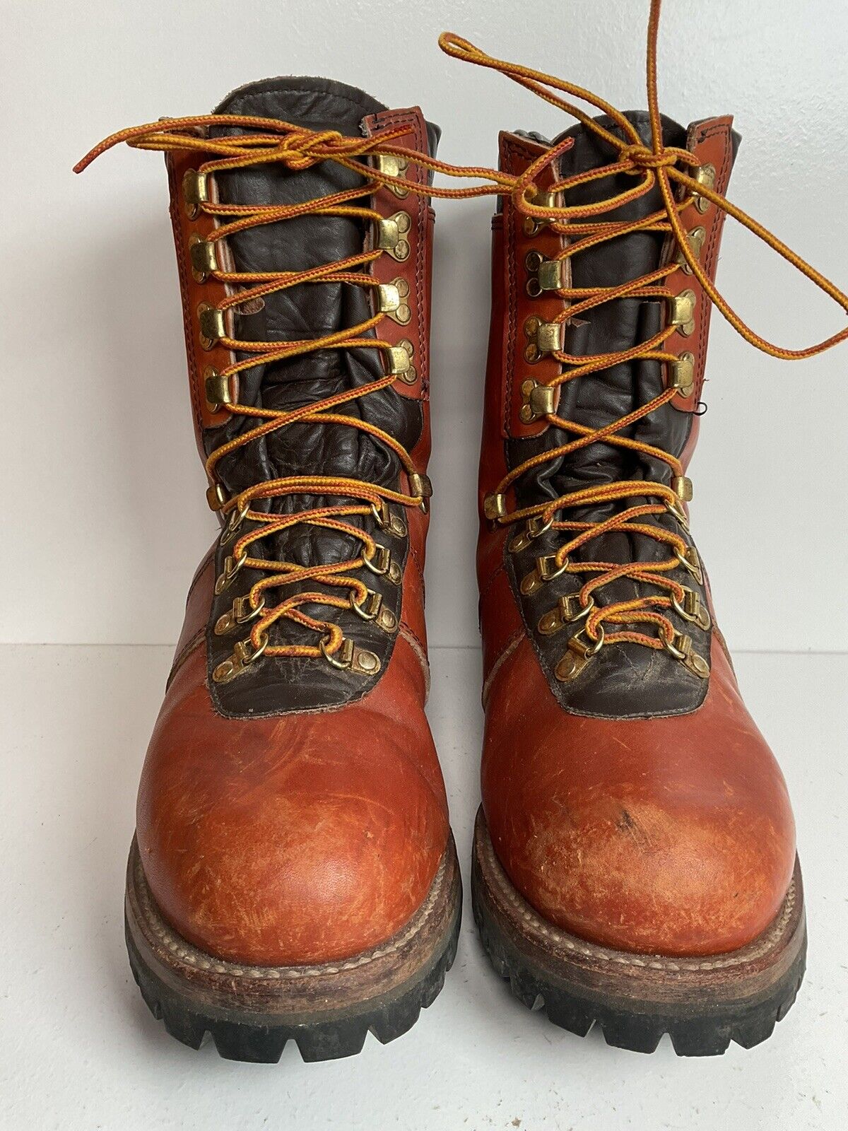 Vintage Wolverine Mountaineering Boots 11 E USA Hiking Vibram Lug 80s Insulated