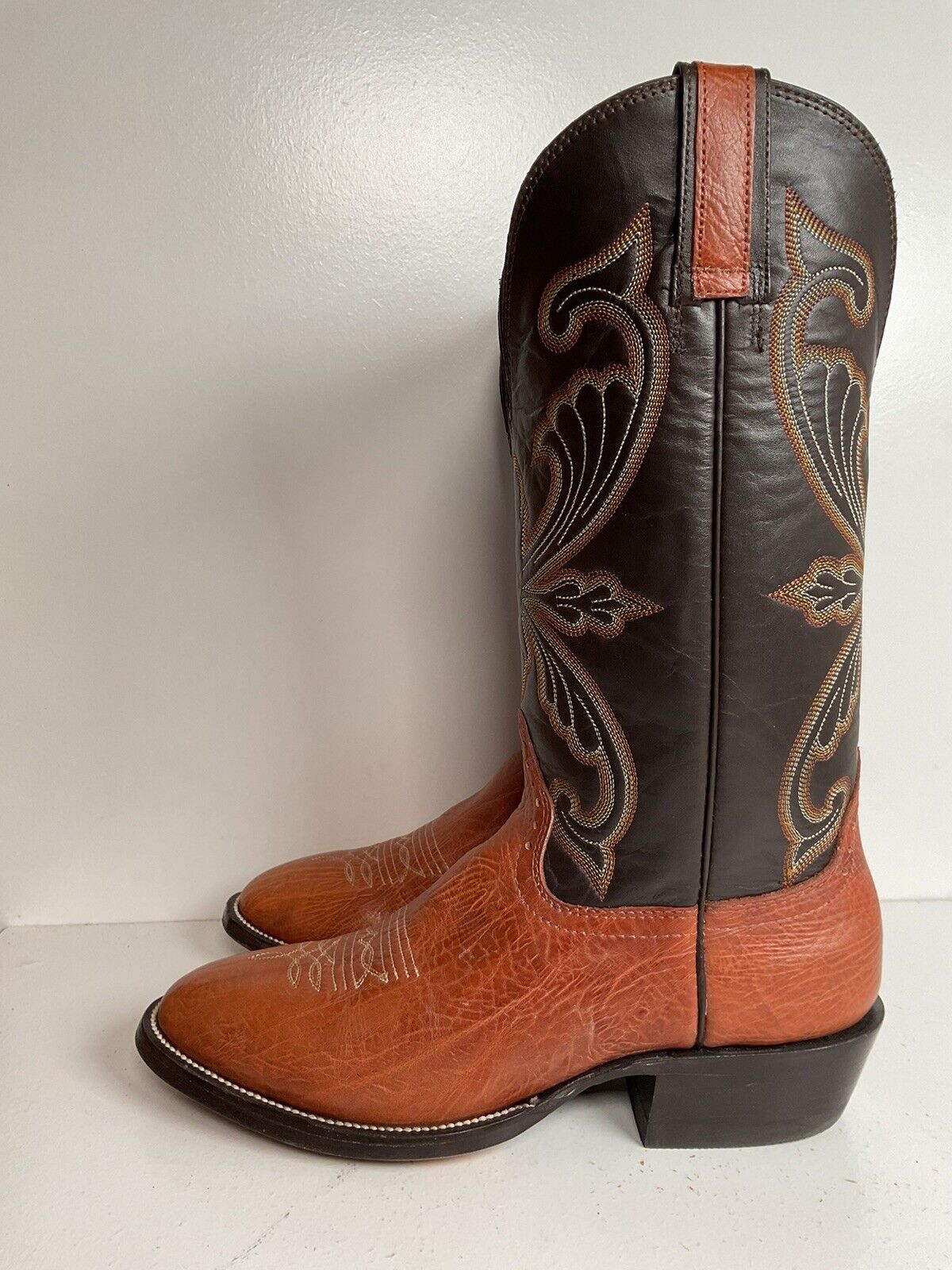 Hondo Spanish Shoulder Leather Cowboy Boots 9.5 D Style 9604