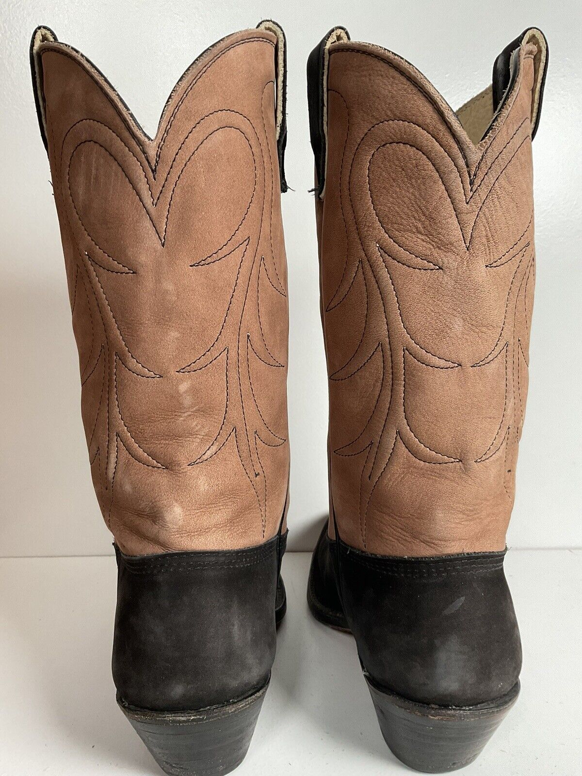 Stewart Fine Handmade Cowboy Boots 9 D Nubuck Suede Custom