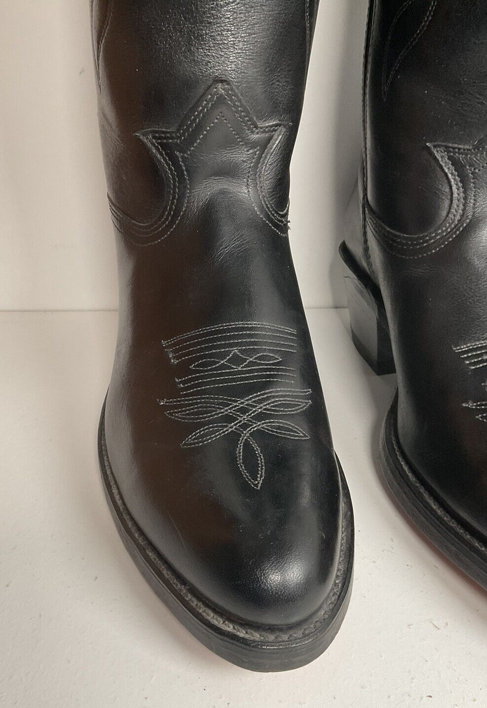 Vintage Double H Tall Buckaroo Cowboy Boots 11 D Old Label USA