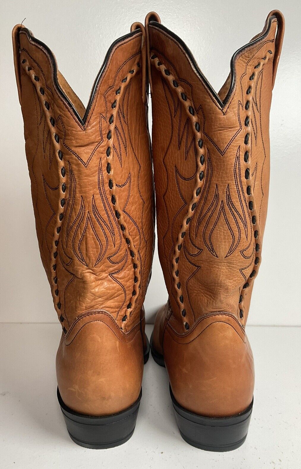 Dan Post Buck Lace Cowboy Work Boots 12 EW Brown Albany Leather Oil Resistant