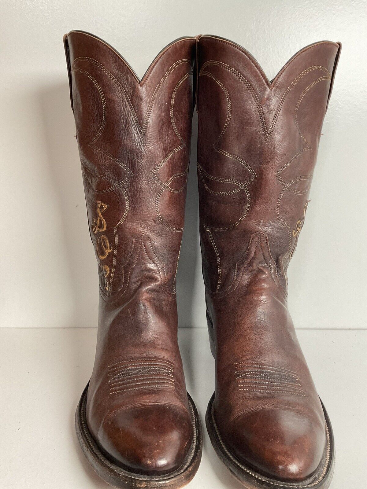 Vintage Rocky Carroll Custom Cowgirl Boots 8-8.5 Texas Americana