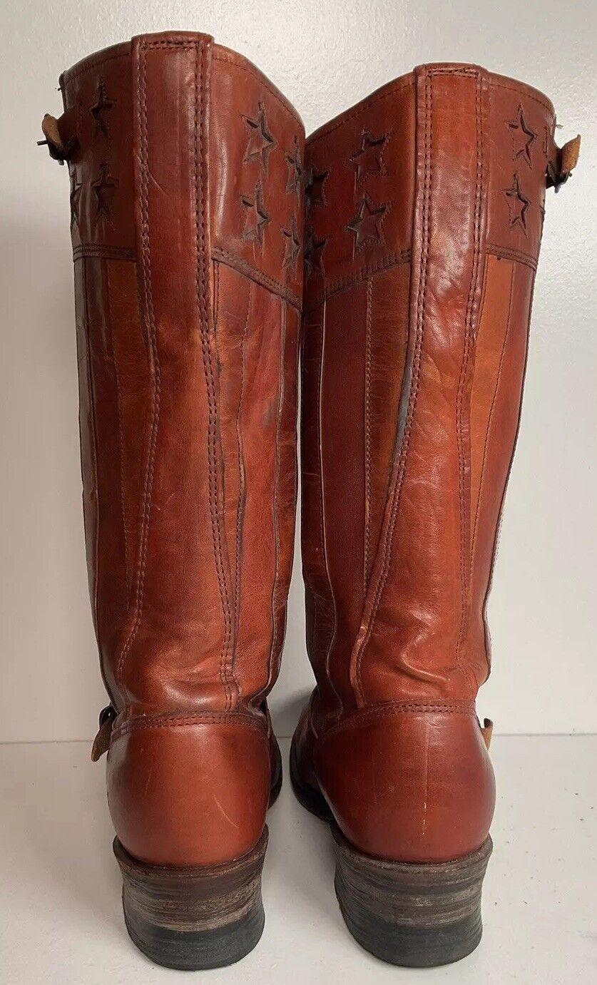 Frye Women’s Engineer Harness Boots 7.5 M 150th Anniversary Stars & Stripes