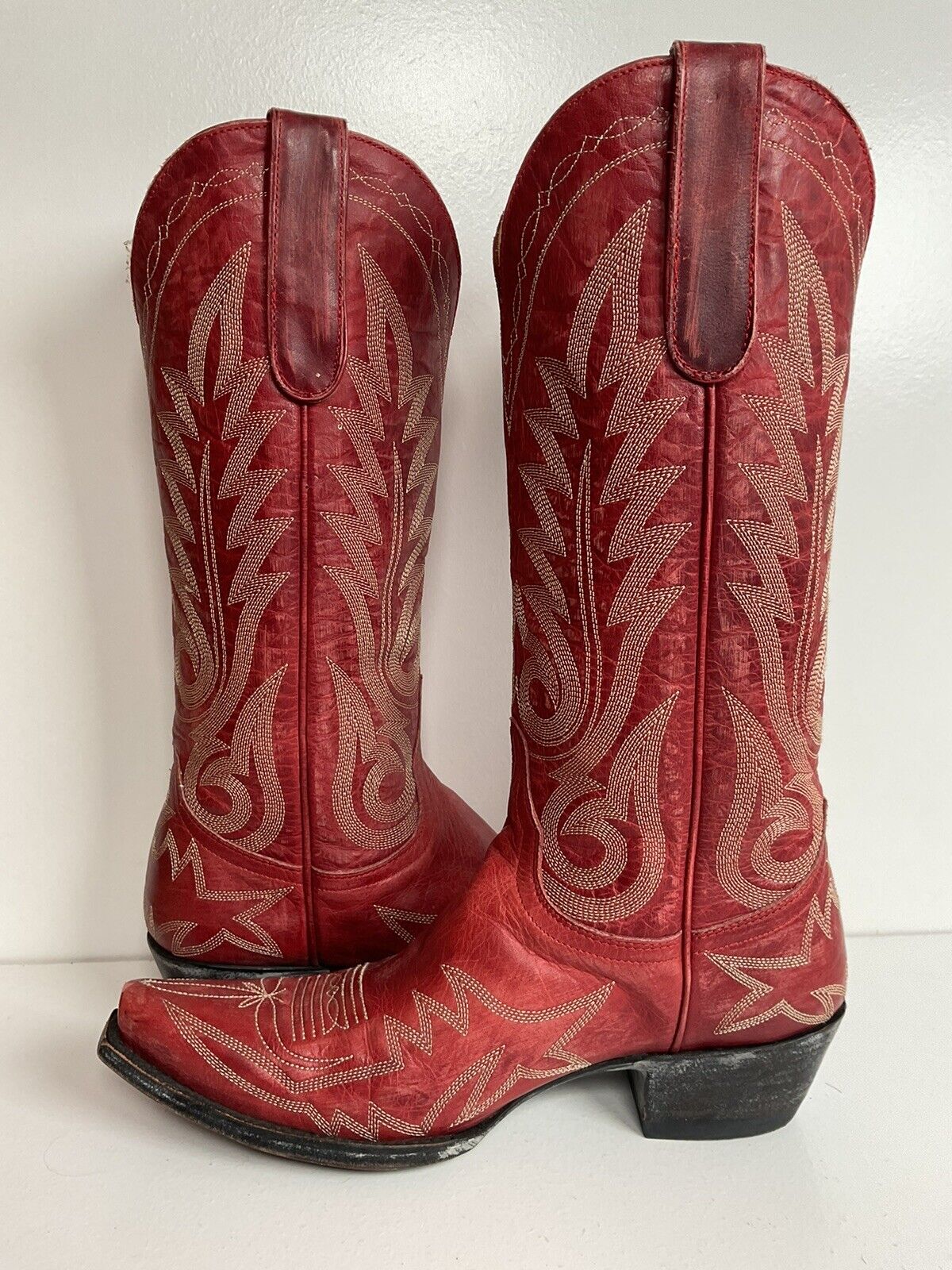 Old Gringo Nevada Red Cowgirl Boots 6.5 B Stitched