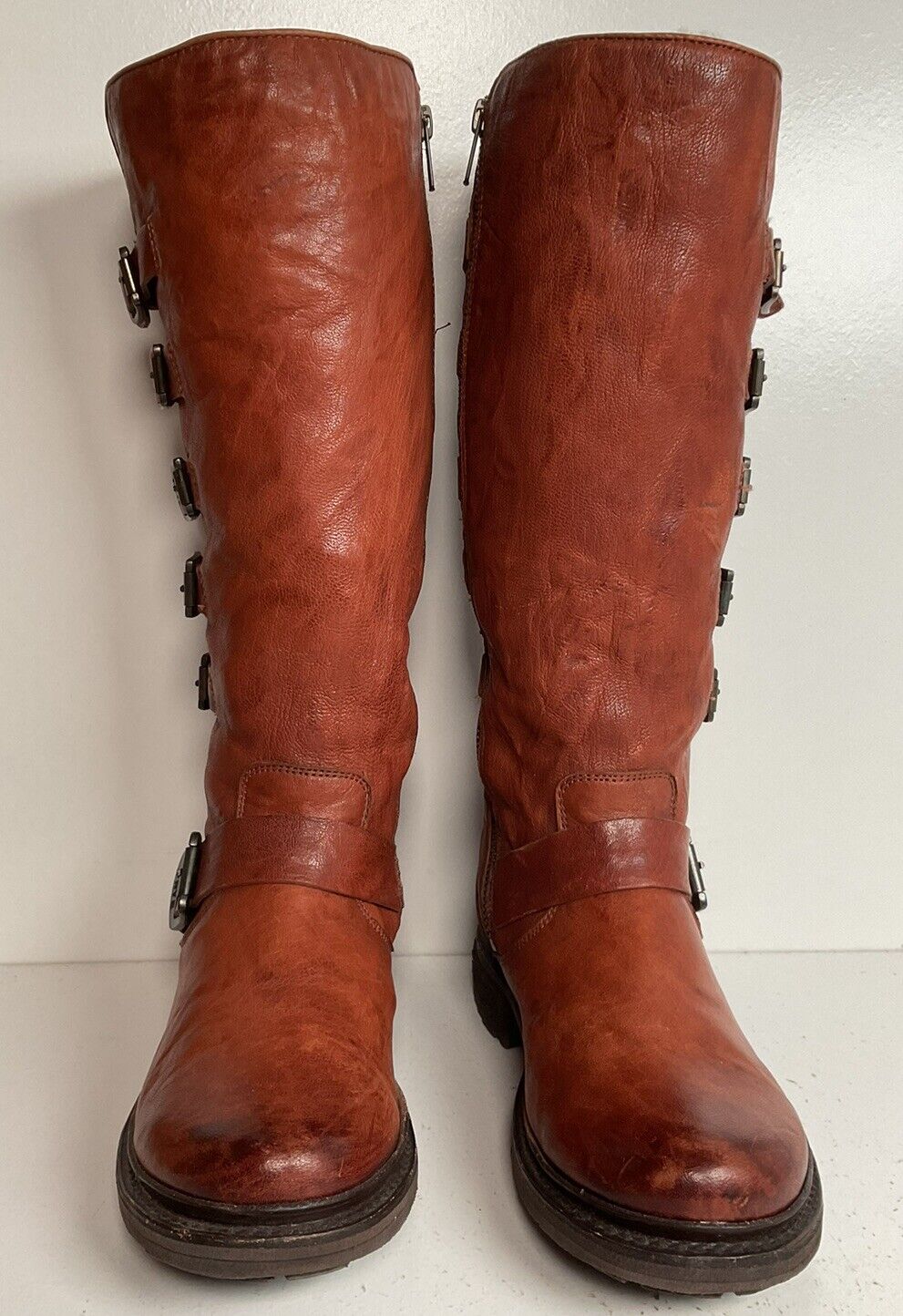 Frye Women’s 14.5” Valerie Shearling Sherpa Harness Boots 6 B Winter