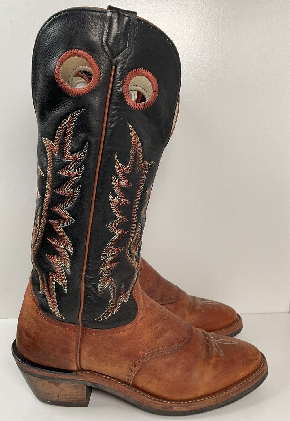 Tony Lama 17” Buckaroo Cowboy Boots 11.5 D USA Made