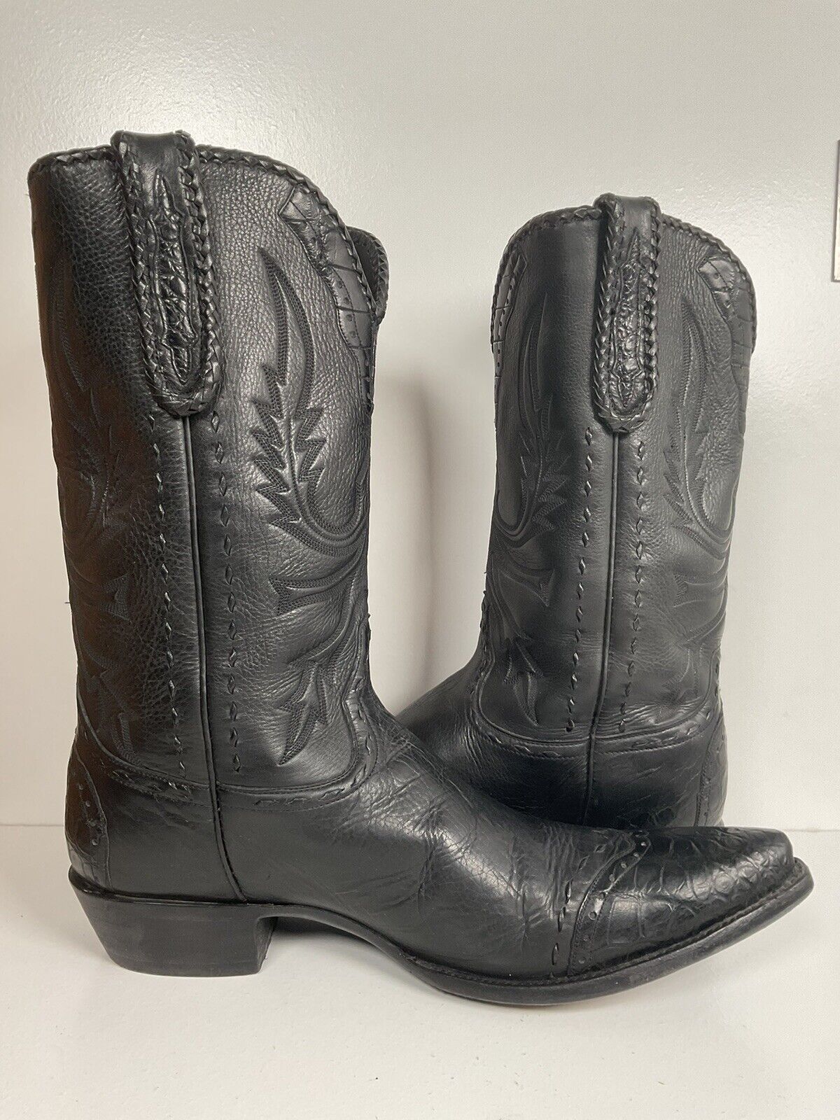 Stallion Custom Alligator Wingtip Cowboy Boots 13.5 Buck Lace Triad