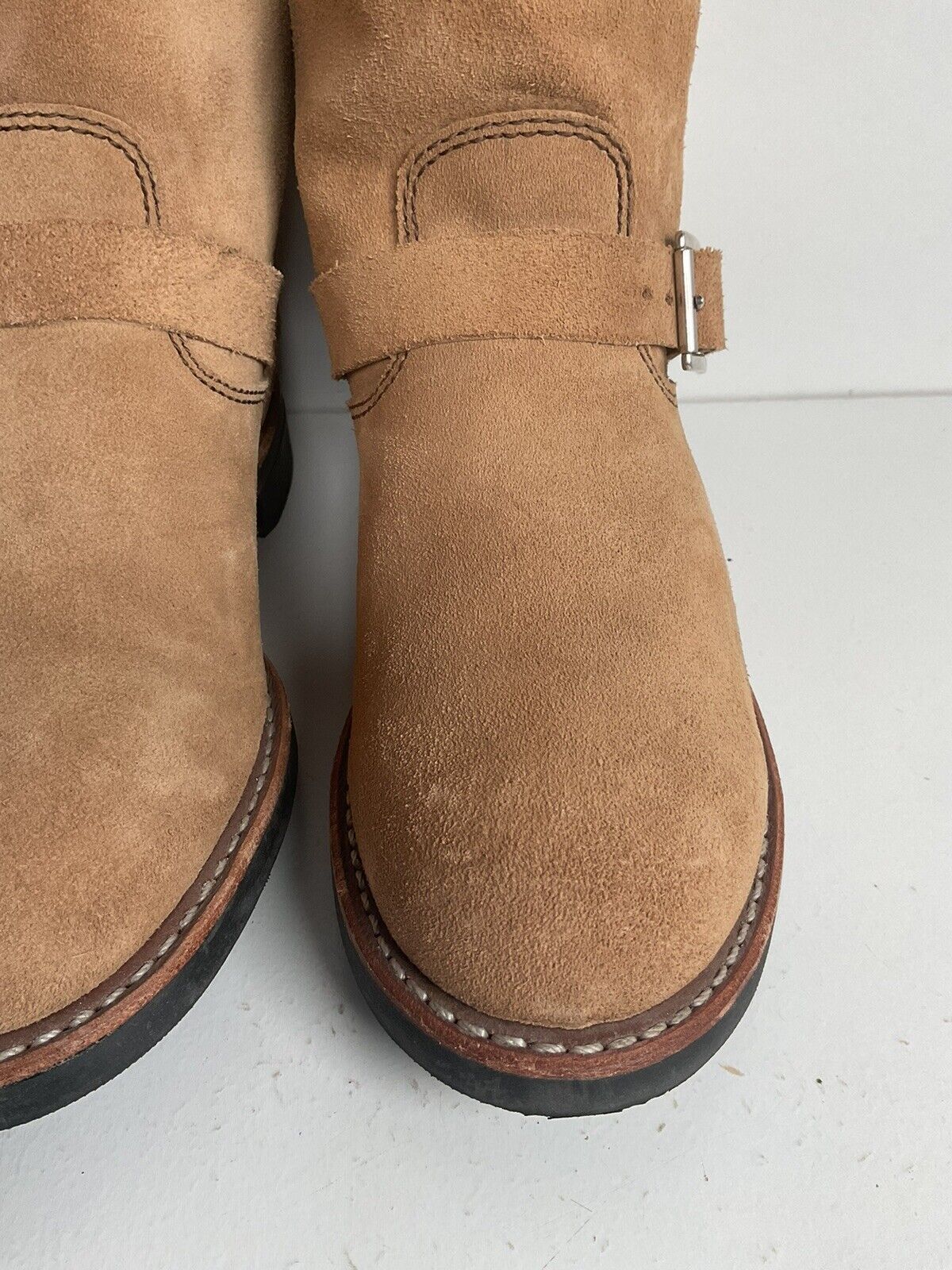 Red Wing Women’s Sand Mojave Suede Engineer Boots 8 B USA Made Style 3358