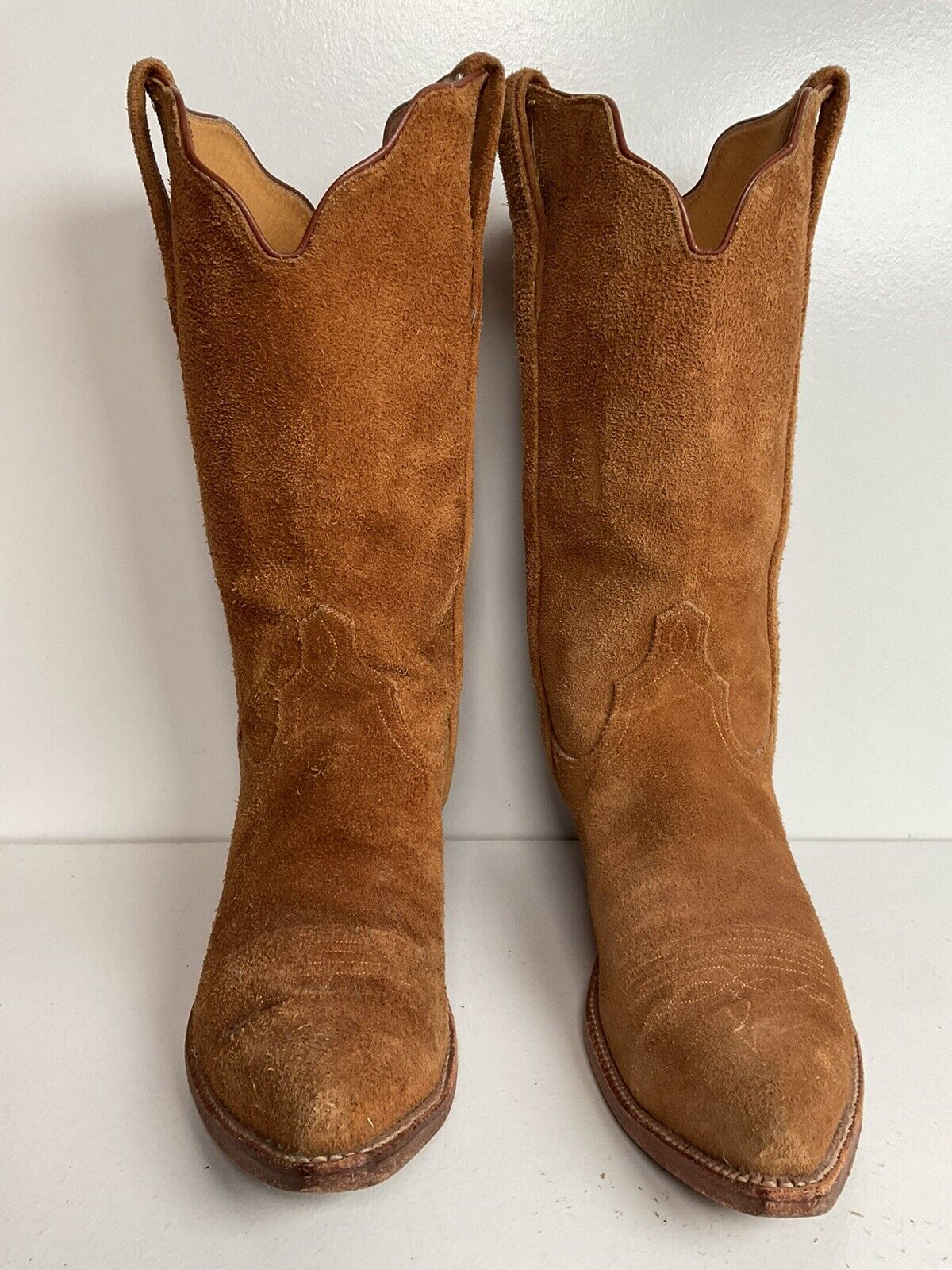 Buffalo Chips Full Rough Out Suede Cowboy Boots Men’s 7.5 D | Women’s 8.5 Custom New York