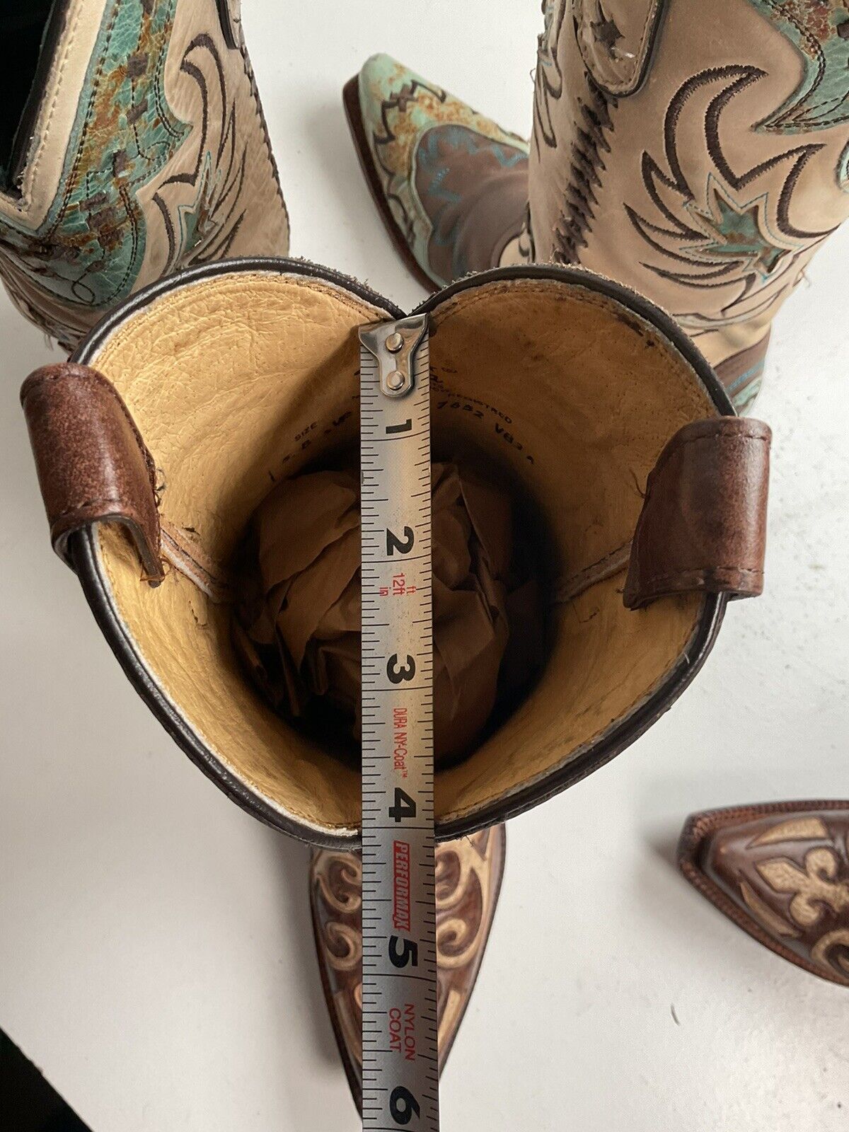 Tony Lama Cassidy & Santa Fe Cowgirl Boots 5 B Tooled Inlay