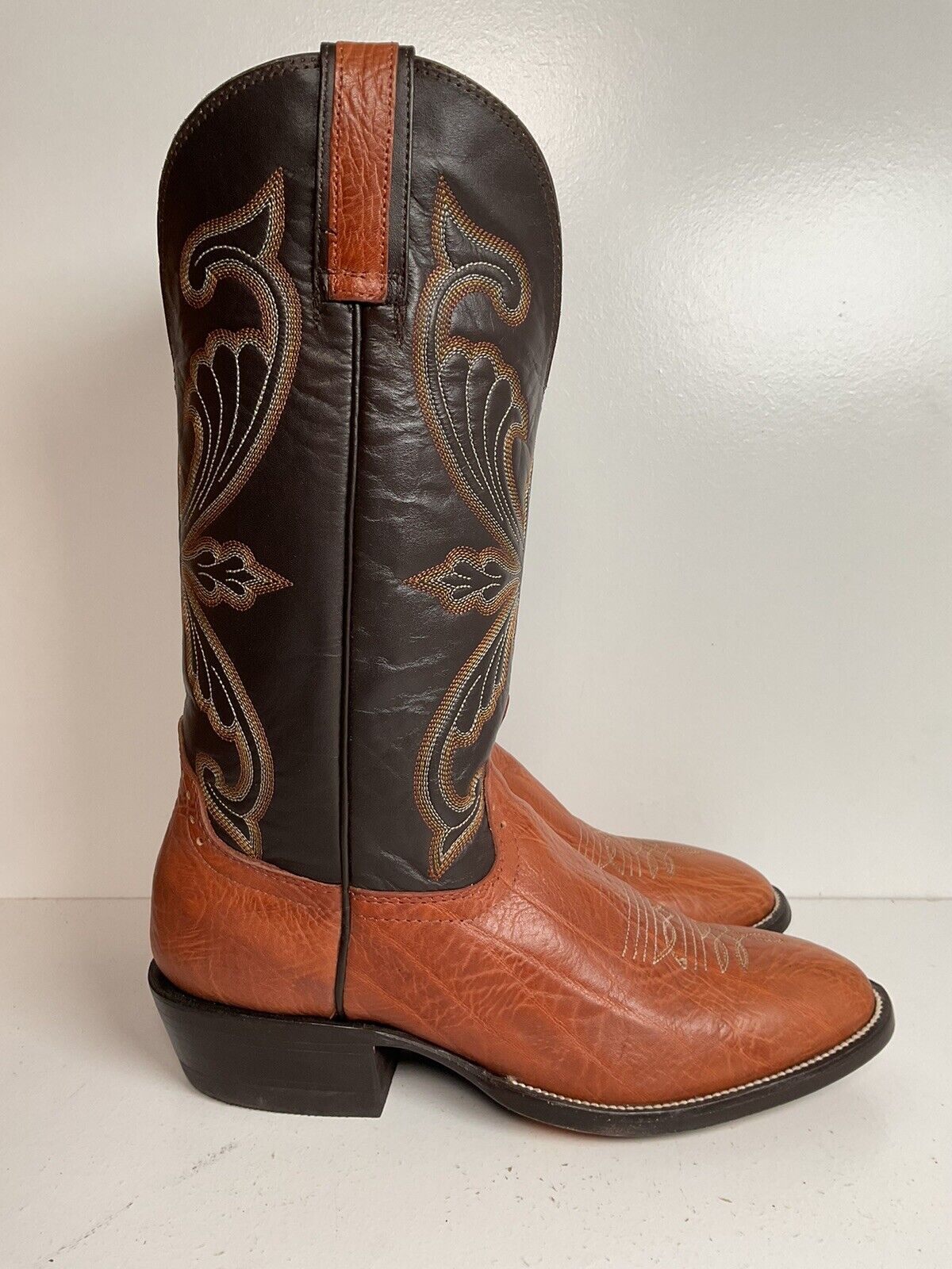 Hondo Spanish Shoulder Leather Cowboy Boots 9.5 D Style 9604