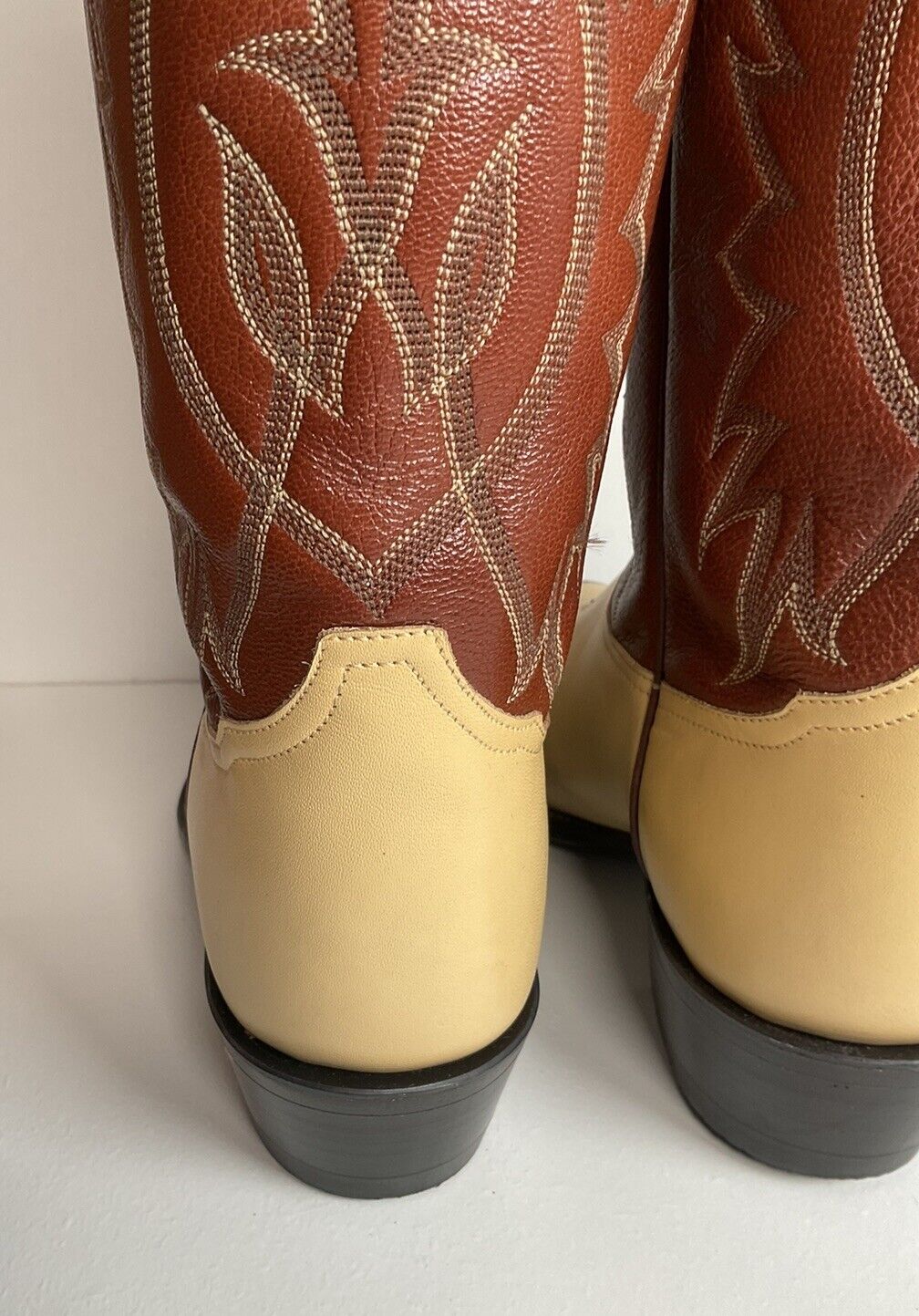 Vintage Tony Lama Wingtip Cowboy Boots 9 EE Urban Cowboy Style