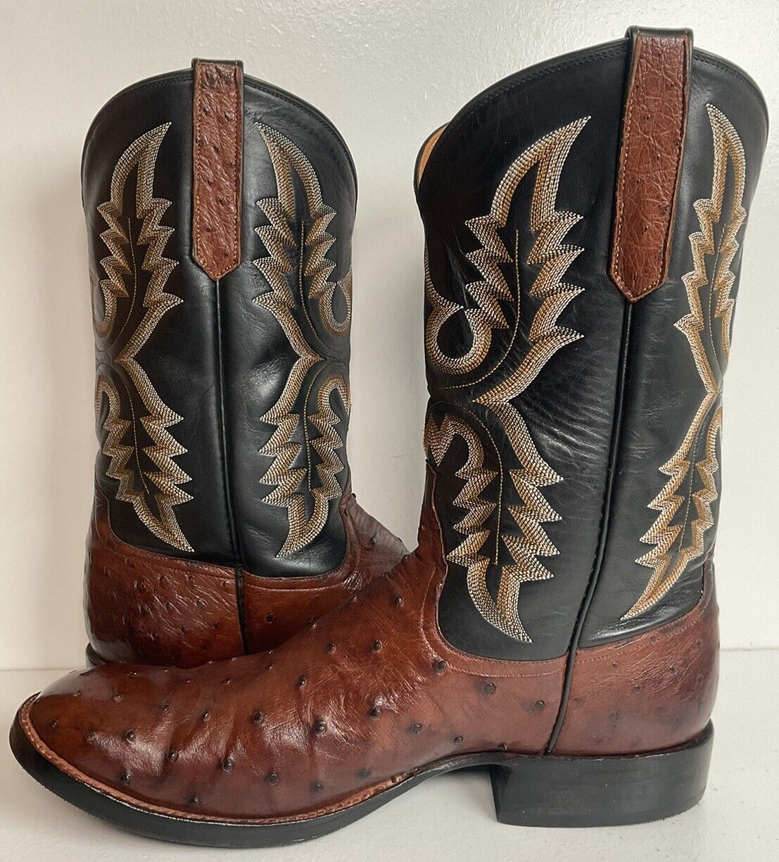 Rios Of Mercedes Exotic Ostrich Quill Roper Boots 9.5 D New Sole Savers