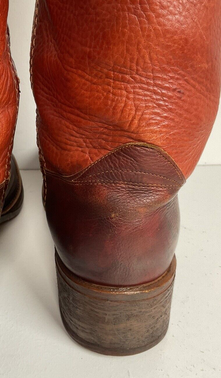 Vintage Acme Dingo Leather Campus Boots 13 D Thrashed