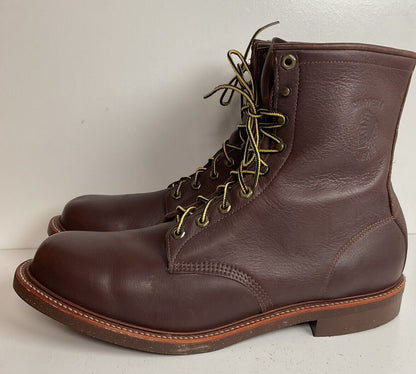 Vintage Chippewa Cork Sole Leather Boots 14 E Old Label Soft Toe