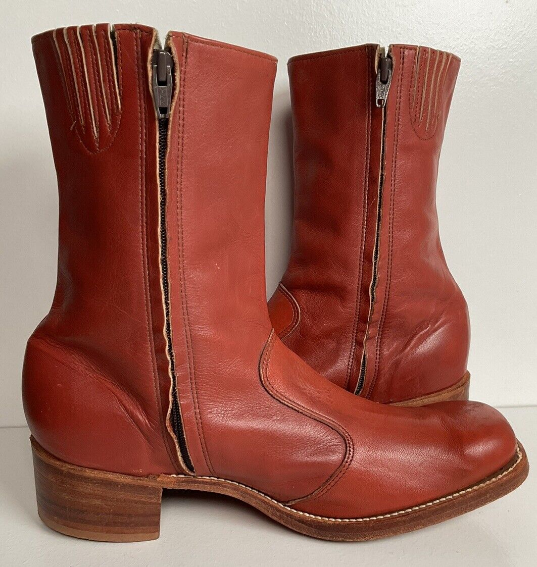 Vintage Frye Chunky Ankle Boots 11 D USA Made Campus