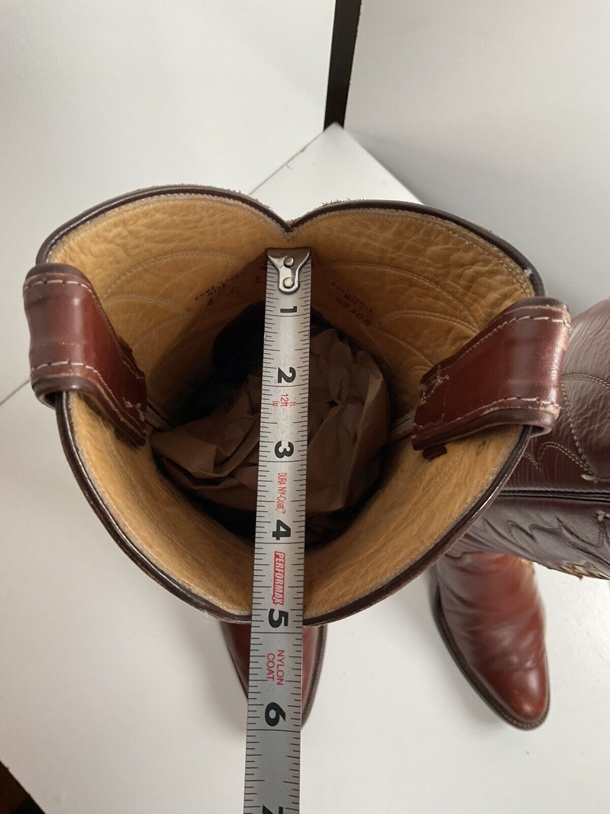 Vintage Justin Butterfly Snakeskin Inlay Cowgirl Boots 6 C Tall USA