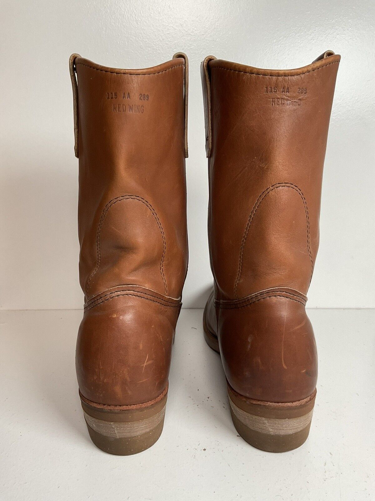 Red Wing Leather Nail Seat Work Boots 11.5 AA Pull On Style 289 Soft Toe