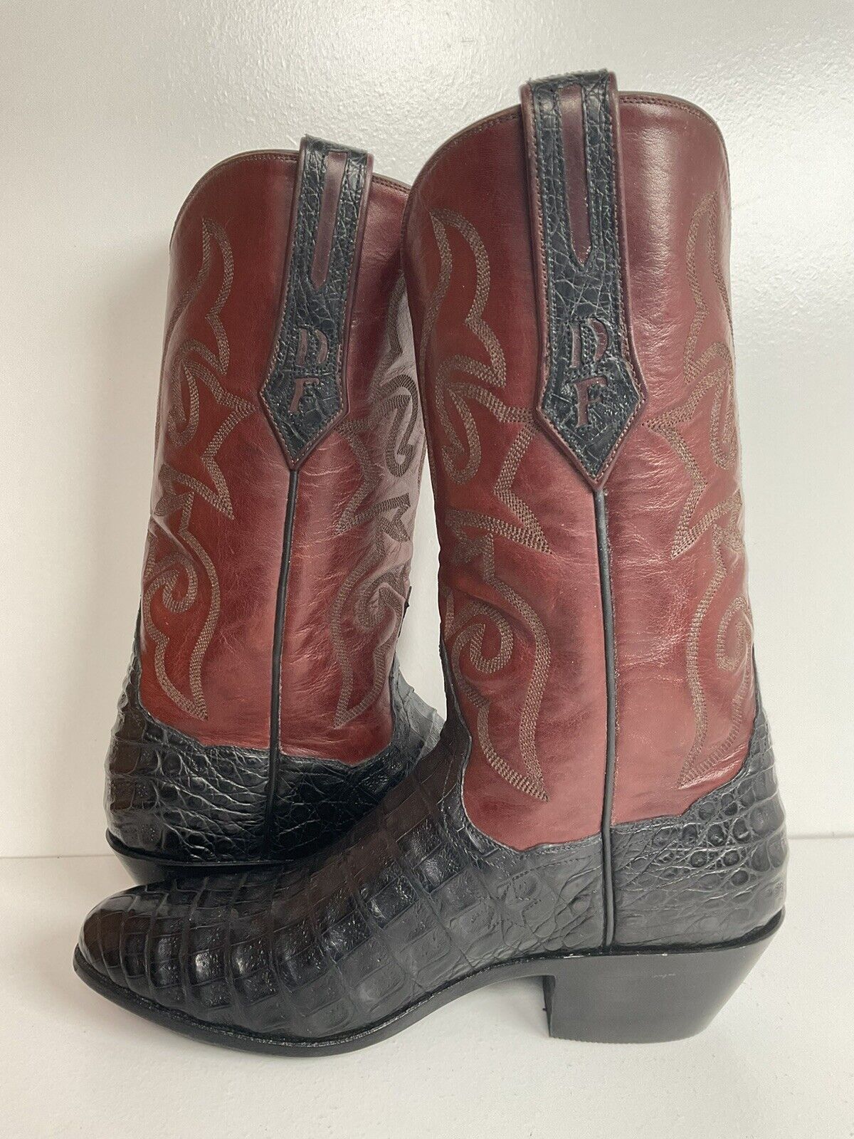 J B Hill Women’s Exotic Caiman Cowgirl Boots 7.5 B Belly Cut Custom