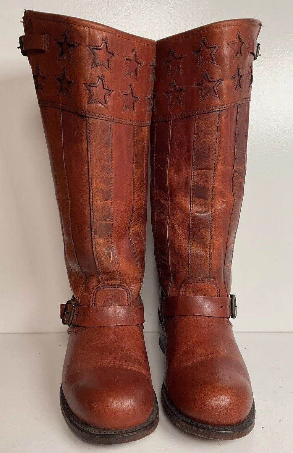 Frye Women’s Engineer Harness Boots 7.5 M 150th Anniversary Stars & Stripes