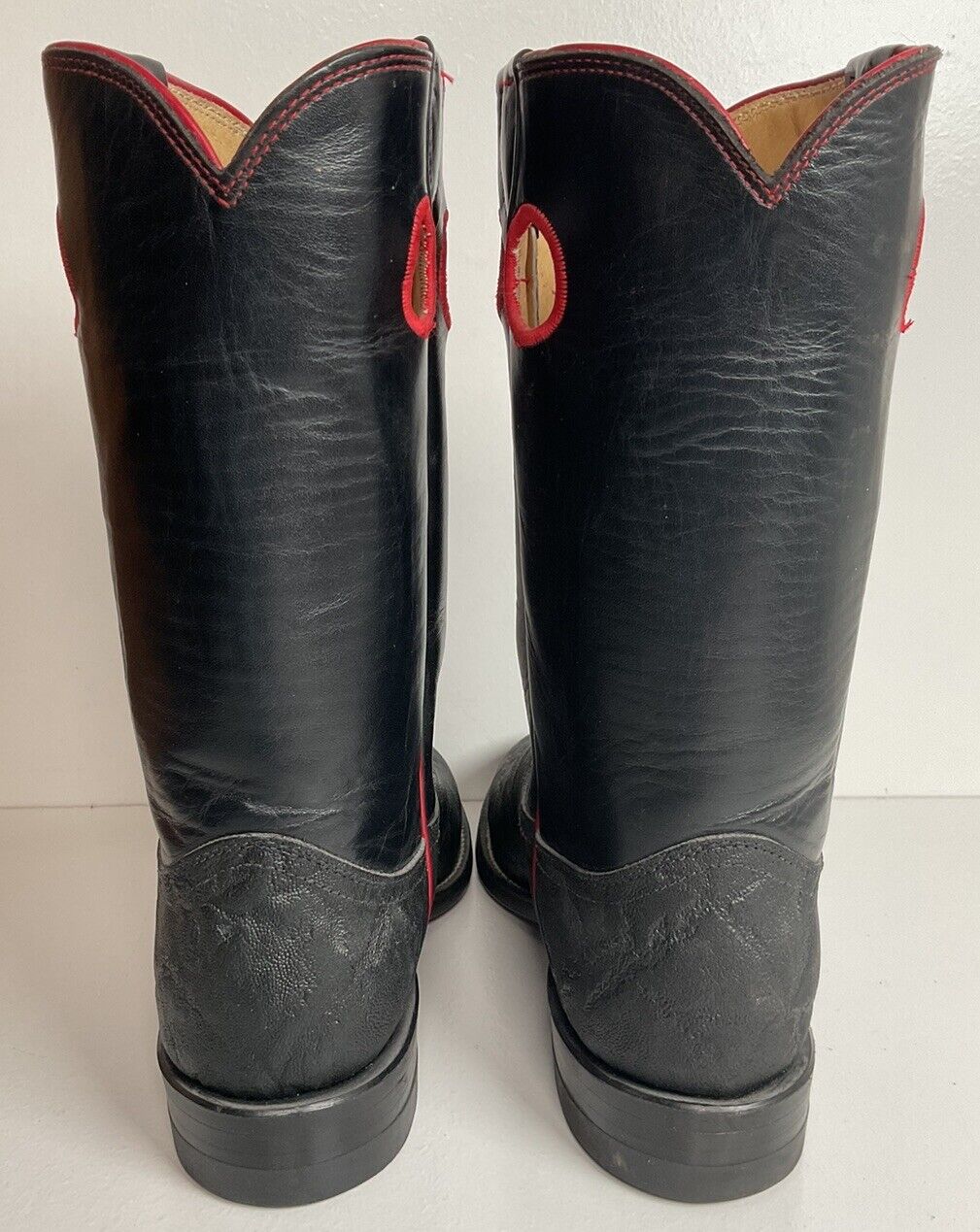 Justin Faux Elephant Print Buckaroo Cowboy Boots 6.5 D Punchy Roper USA