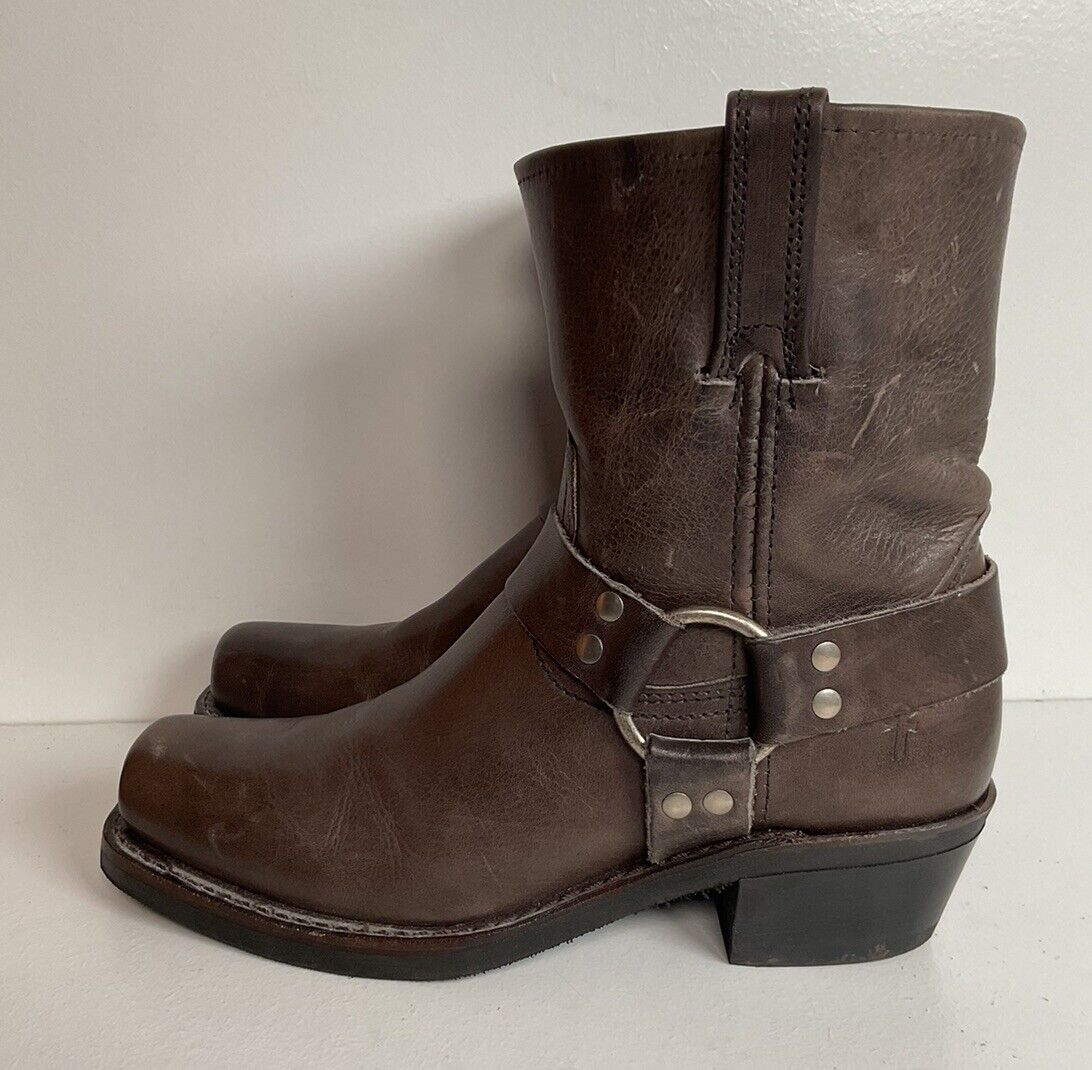 Frye Women’s Short Engineer Harness Boots 7.5 M USA Made Snip Toe