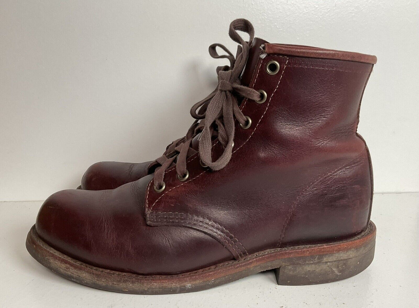 Vintage LL Bean Service Boot 7.5 EE USA Made Oxblood