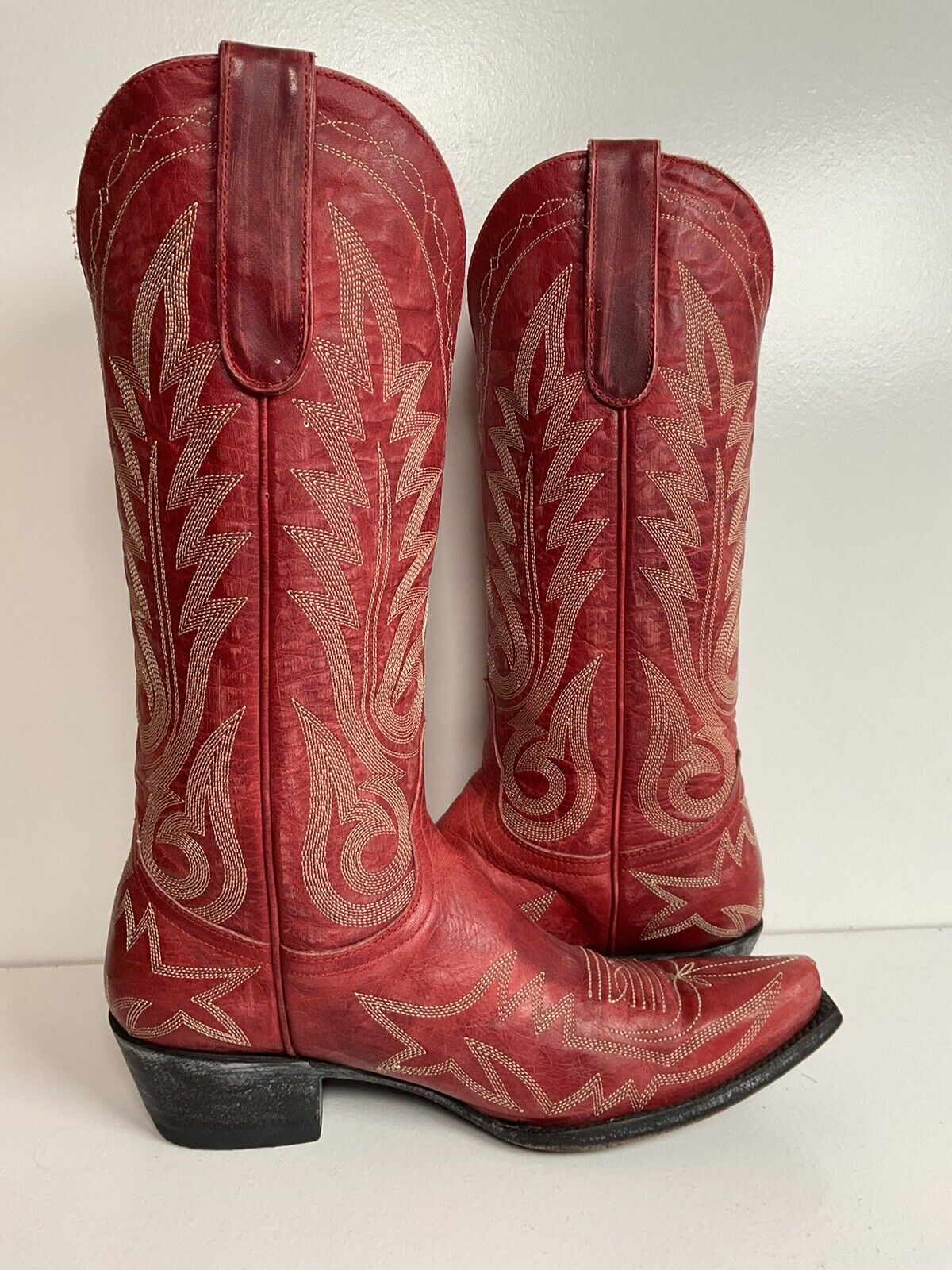 Old Gringo Nevada Red Cowgirl Boots 6.5 B Stitched