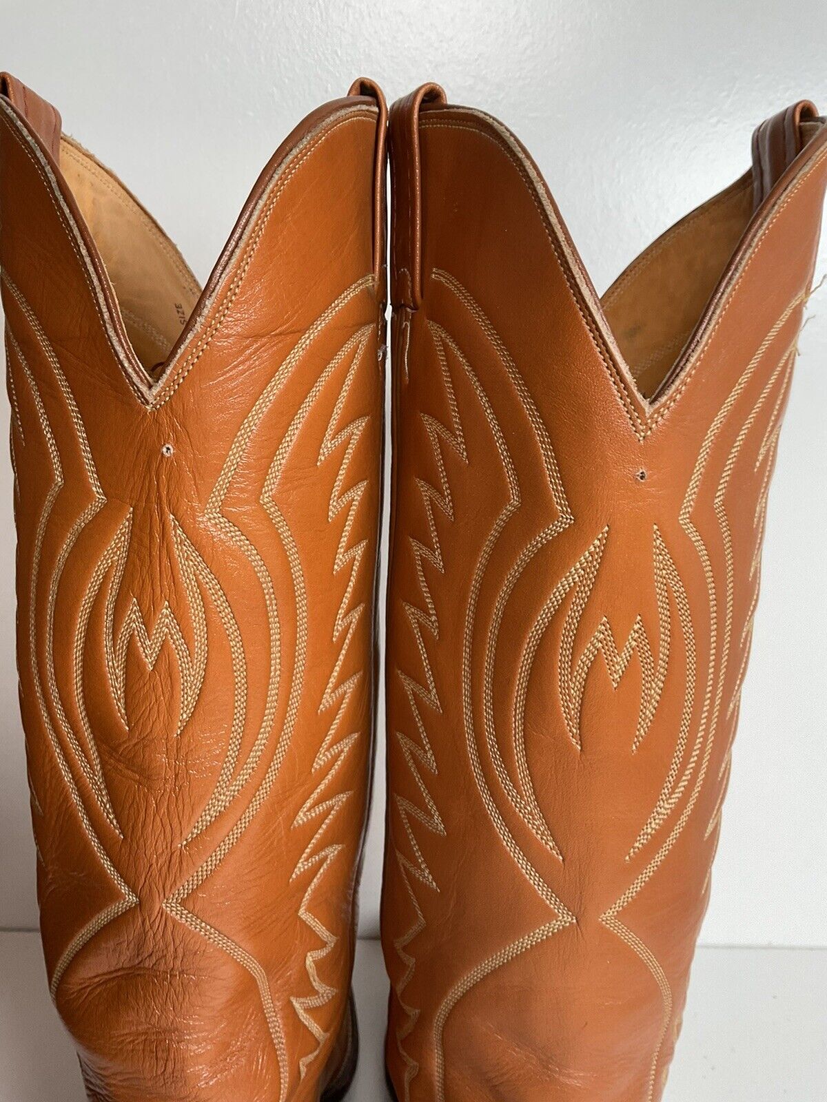 Vintage Nocona 17” Cowgirl Boots 7.5 C USA Made Old White Label