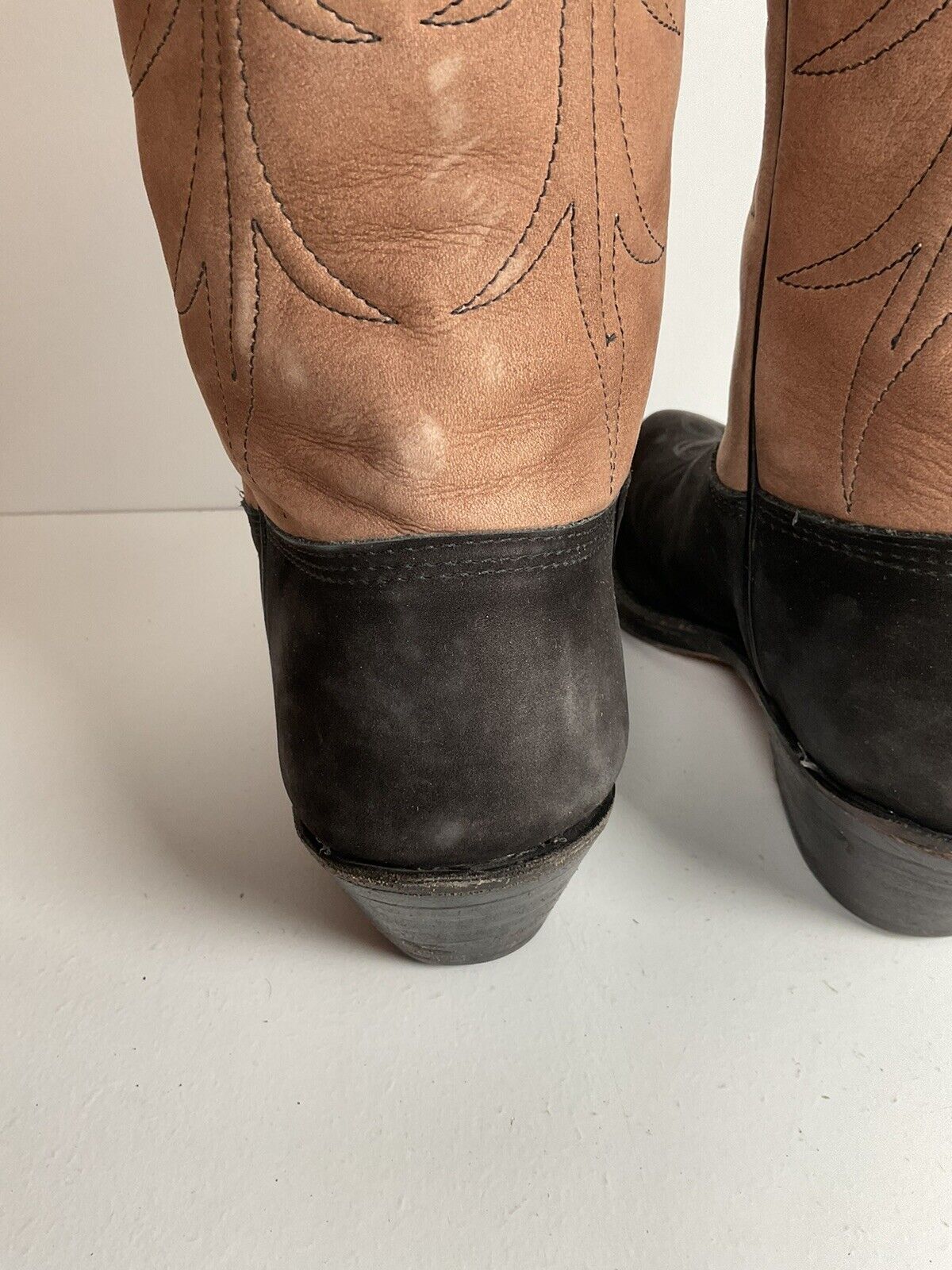 Stewart Fine Handmade Cowboy Boots 9 D Nubuck Suede Custom