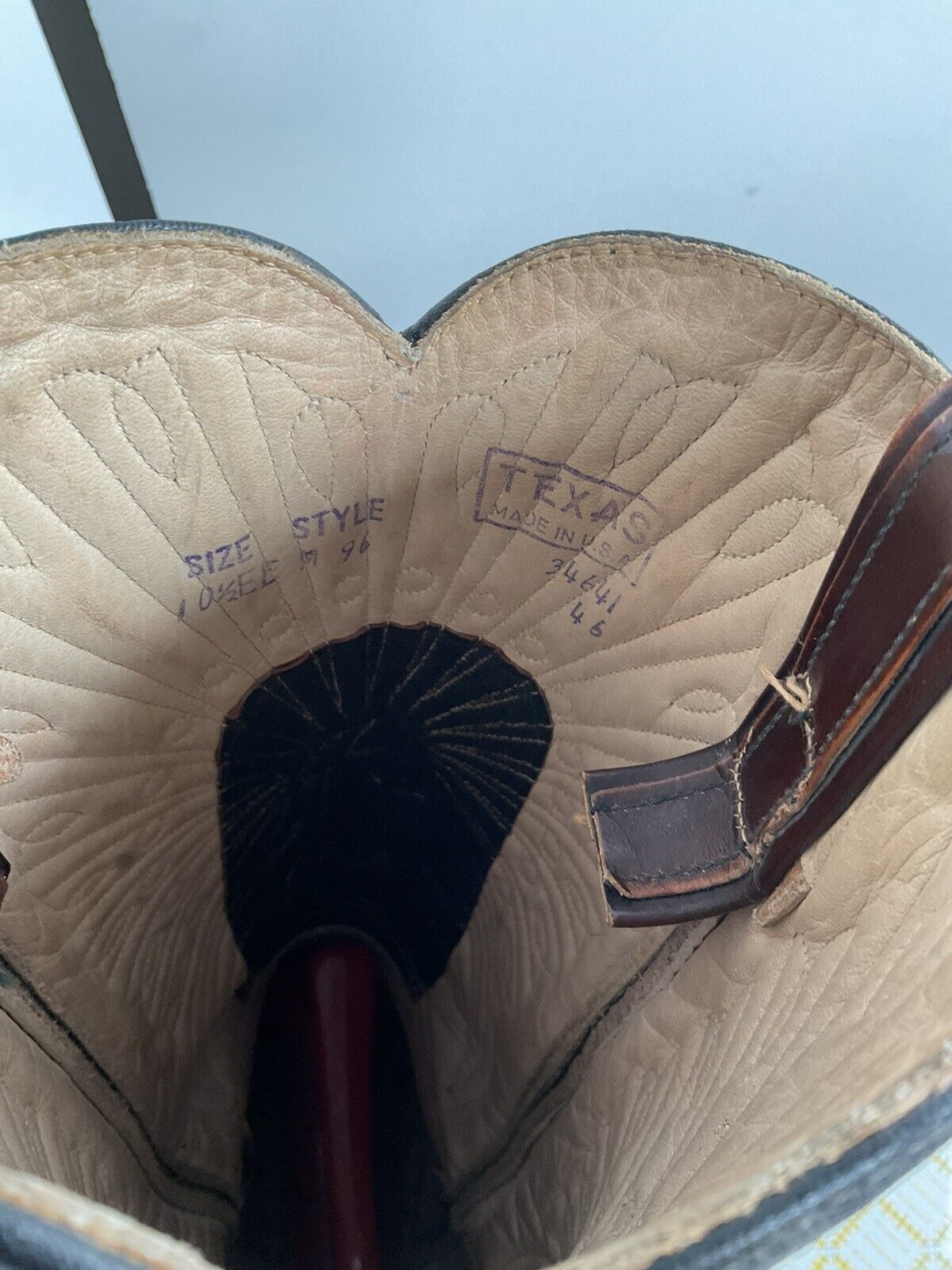 Vintage Texas Brand Patent Thunderbird Cowboy Boots 10.5 EE Rainbow Peacock