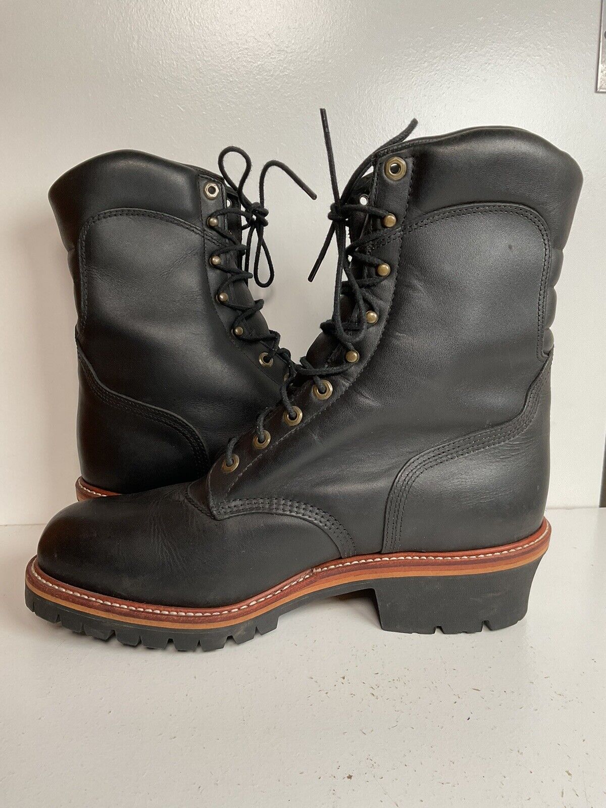 Chippewa Super DNA 9” Steel Toe Logger Boots 13 E Insulated USA Made