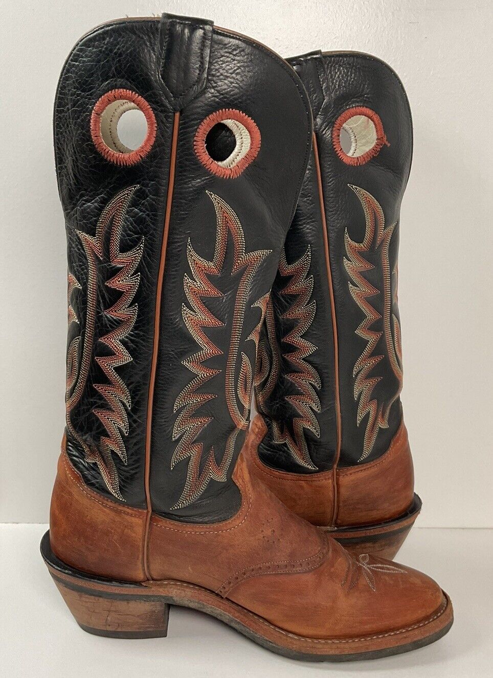 Tony Lama 17” Buckaroo Cowboy Boots 11.5 D USA Made