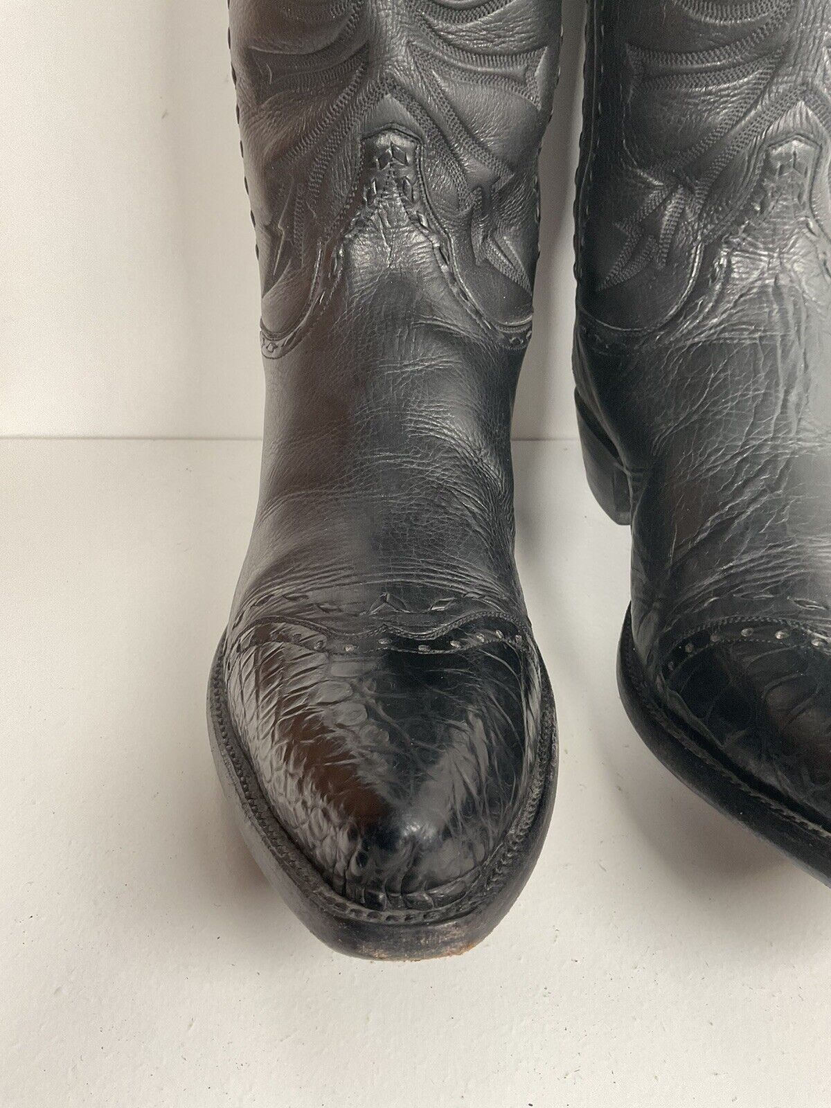 Stallion Custom Alligator Wingtip Cowboy Boots 13.5 Buck Lace Triad