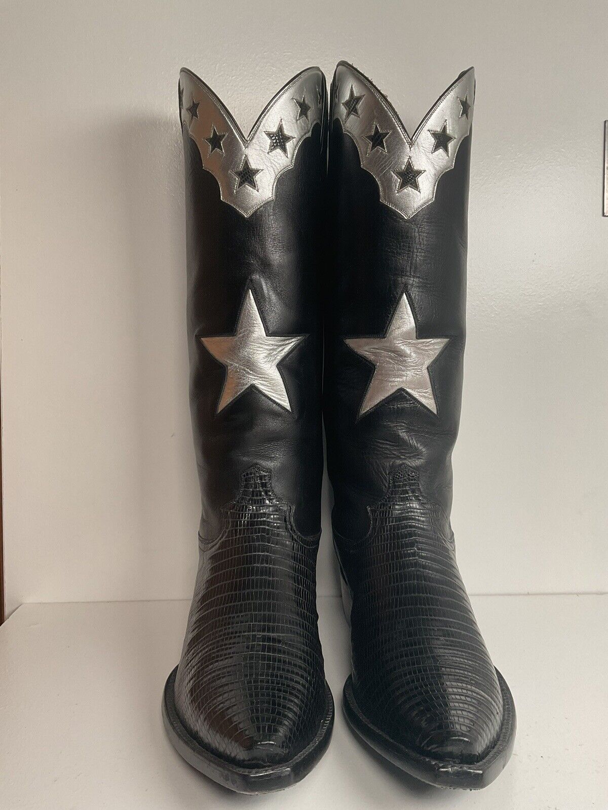 Caboots Tall Morning Star Cowboy Boots 12.5 D Teju Lizard