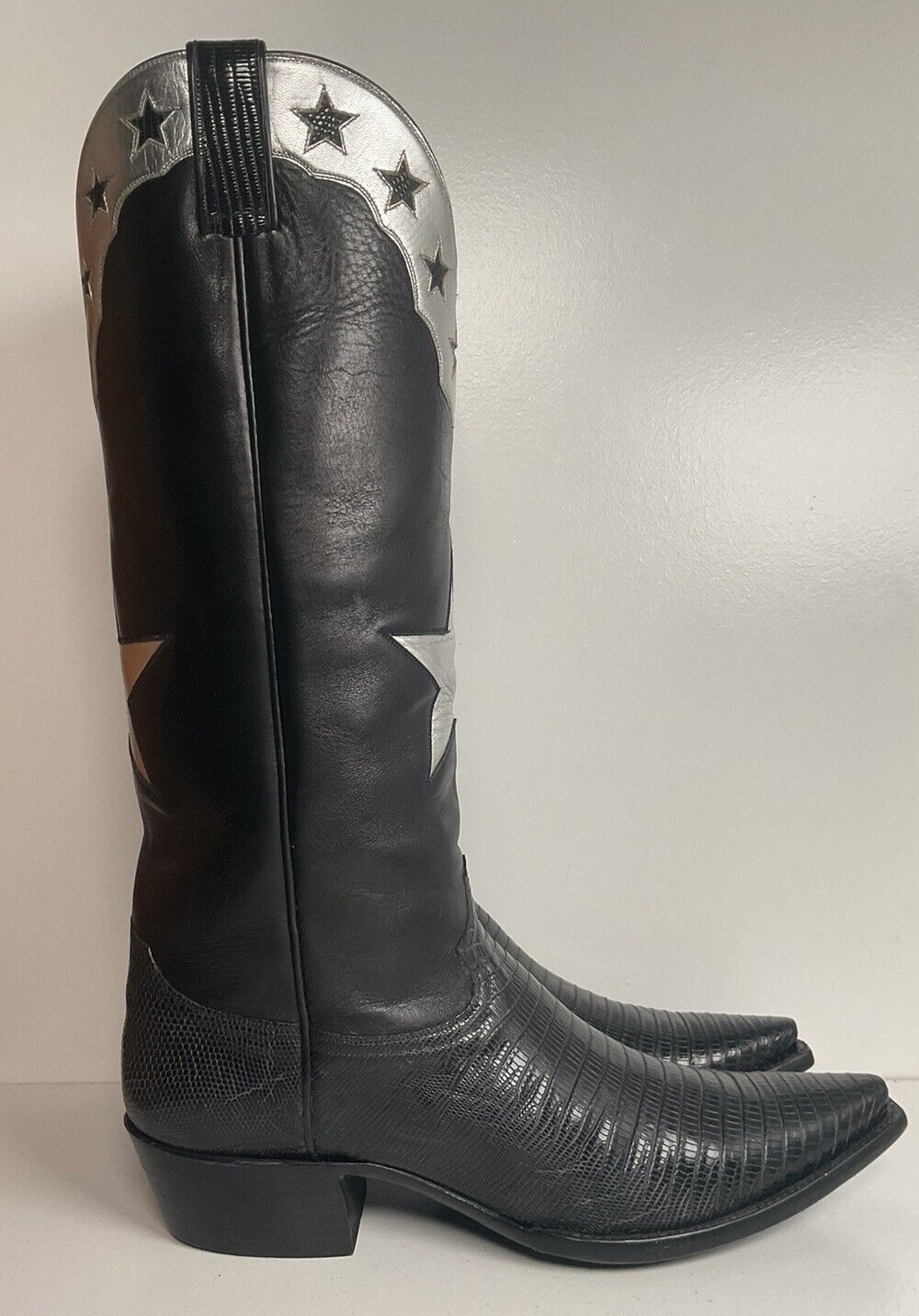 Caboots Tall Morning Star Cowboy Boots 12.5 D Teju Lizard