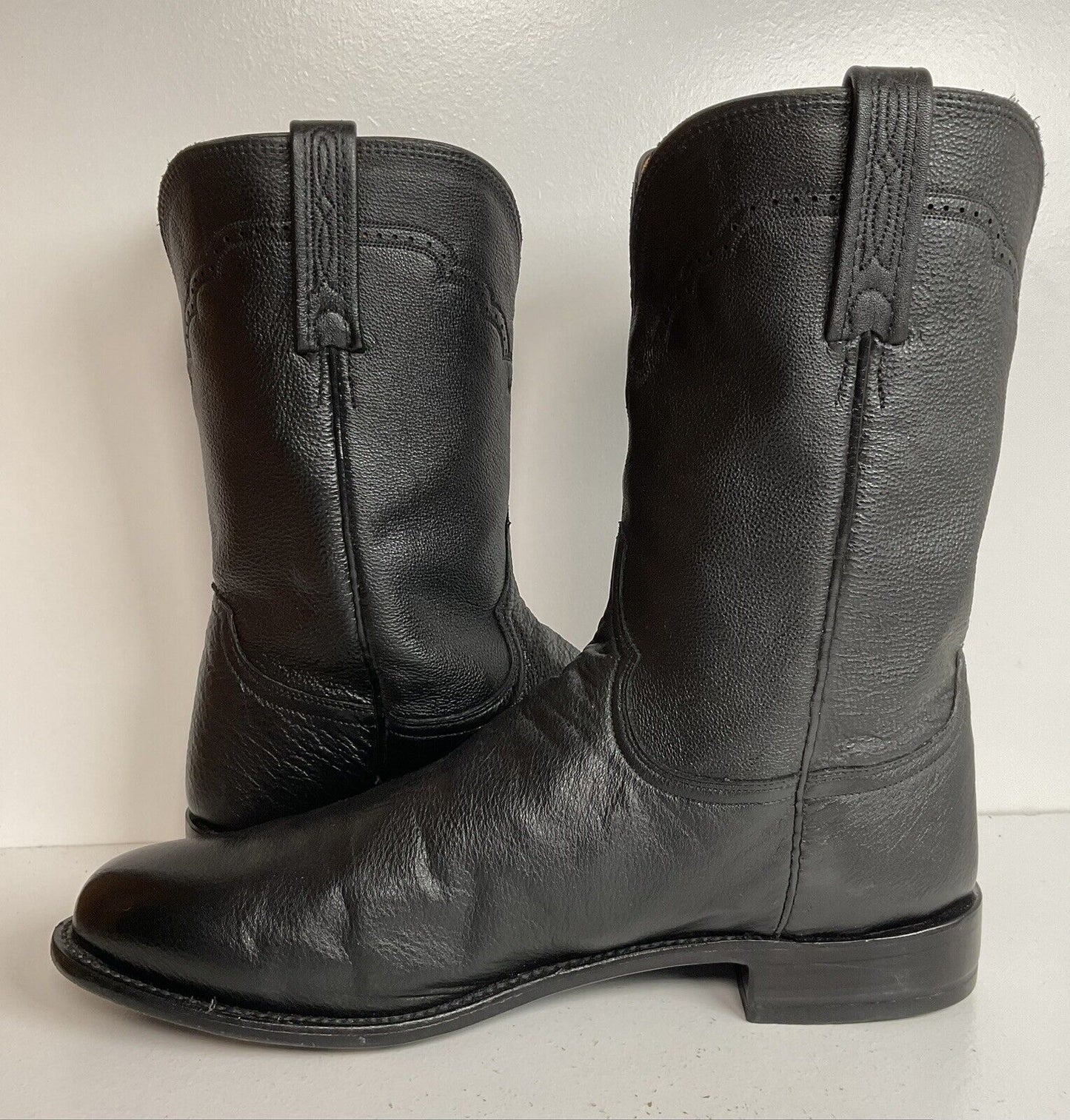 Lucchese 1883 Classic Black Roper Boots 14 EE