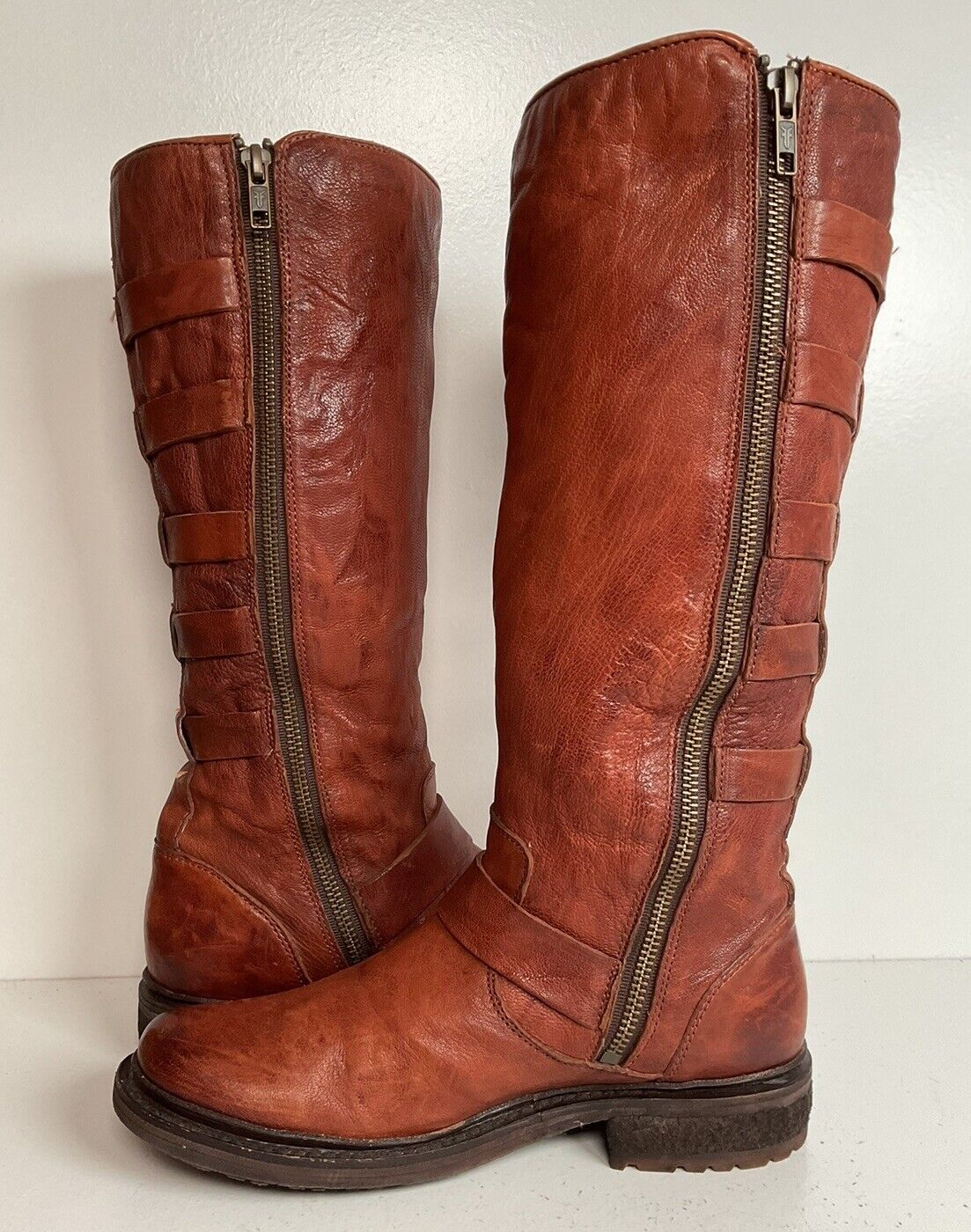 Frye Women’s 14.5” Valerie Shearling Sherpa Harness Boots 6 B Winter