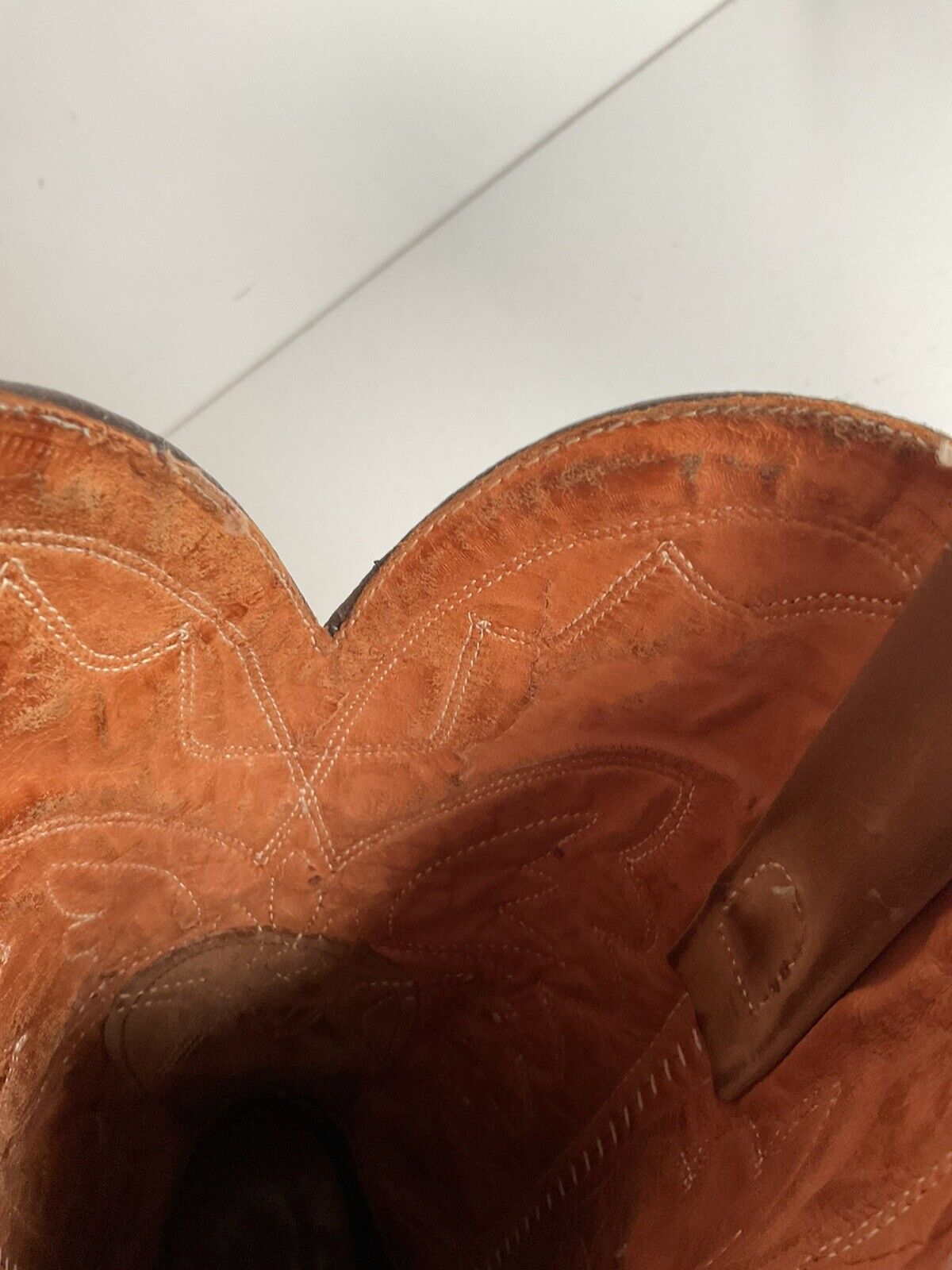 Vintage Miss Capezio Butterfly Boots 7.5 M Tooled Inlay Brown Nubuck Suede