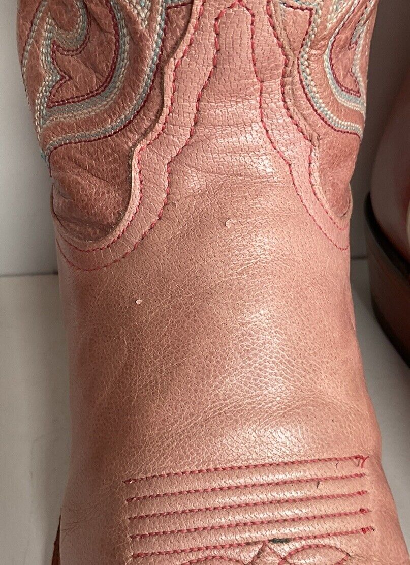 Tony Lama Dusty Pink Cowgirl Boots 7.5 B Distressed