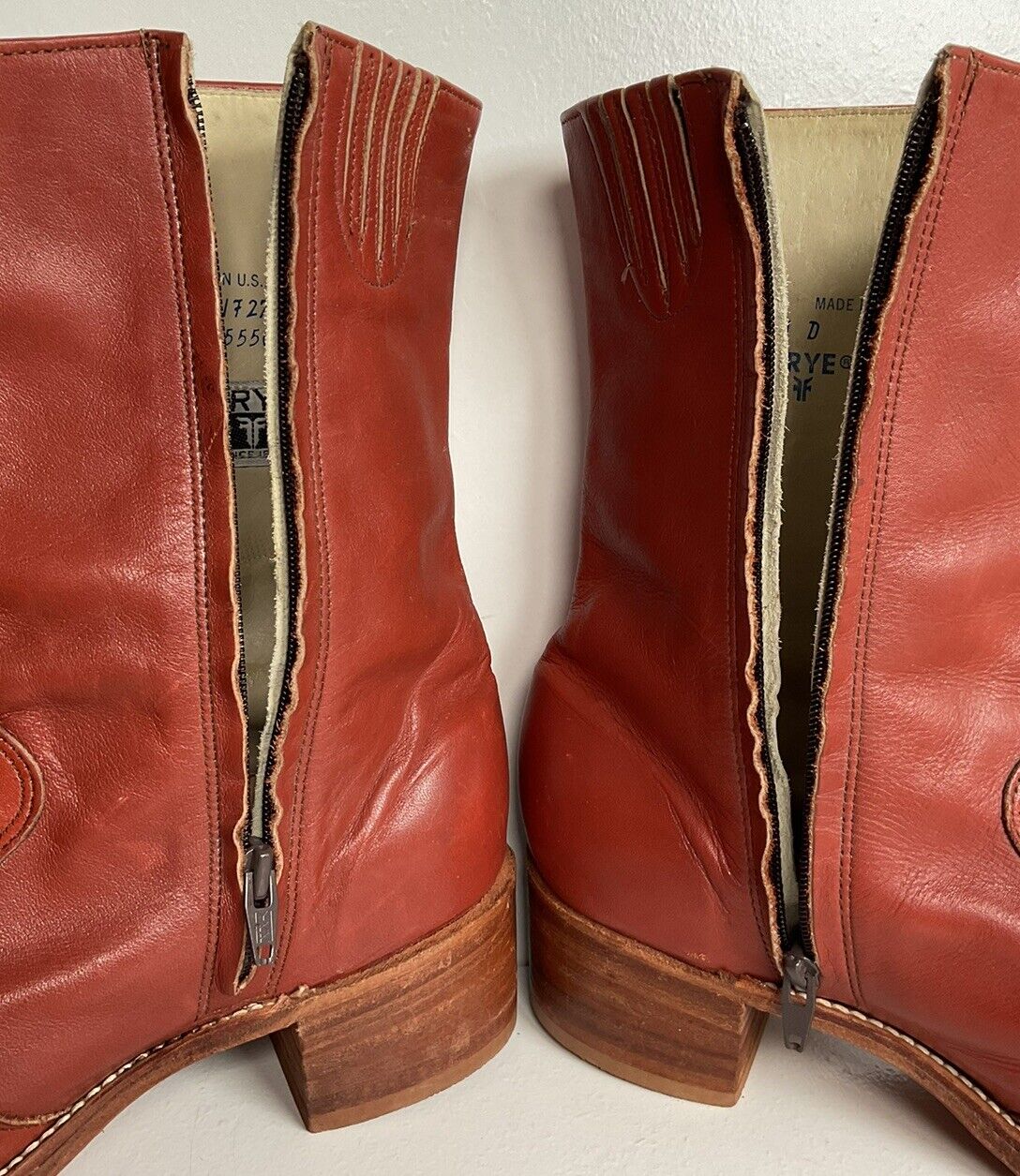 Vintage Frye Chunky Ankle Boots 11 D USA Made Campus